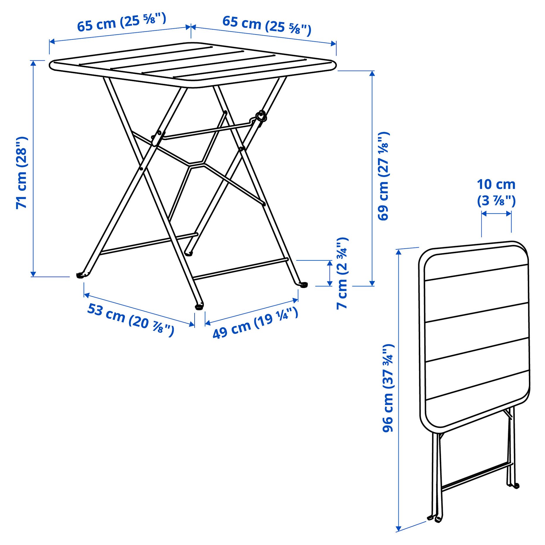 SUNDSÖ, table outdoor, 65x65 cm, 605.825.85