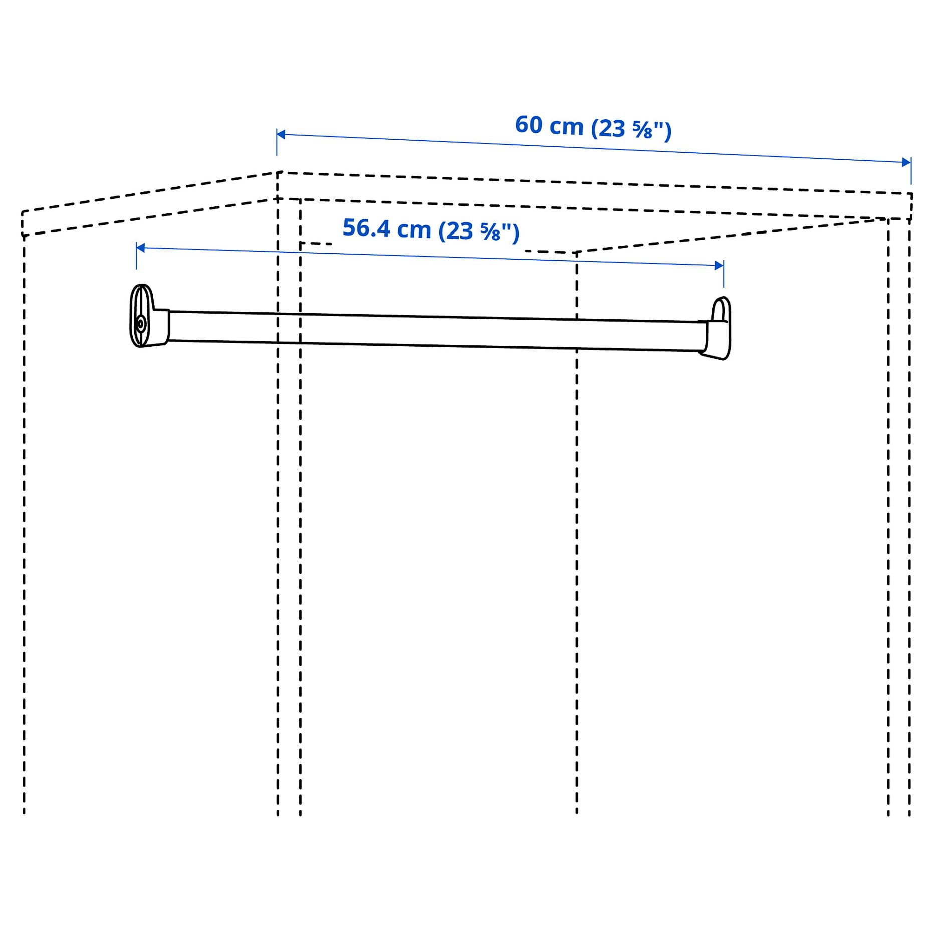 ALTARLIDEN, clothes rail, 60 cm, 605.966.91