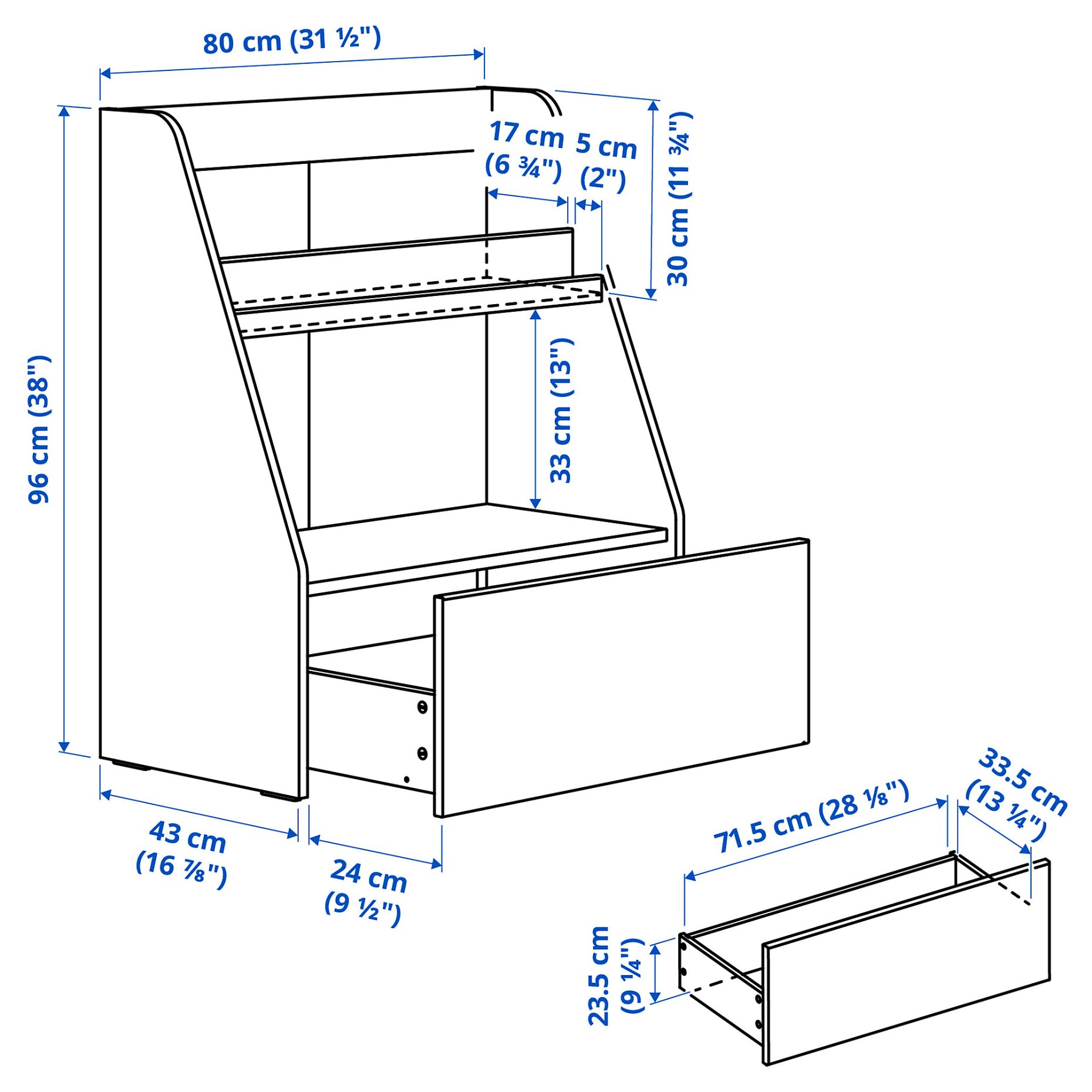 BERGIG, book display with storage, 605.981.00