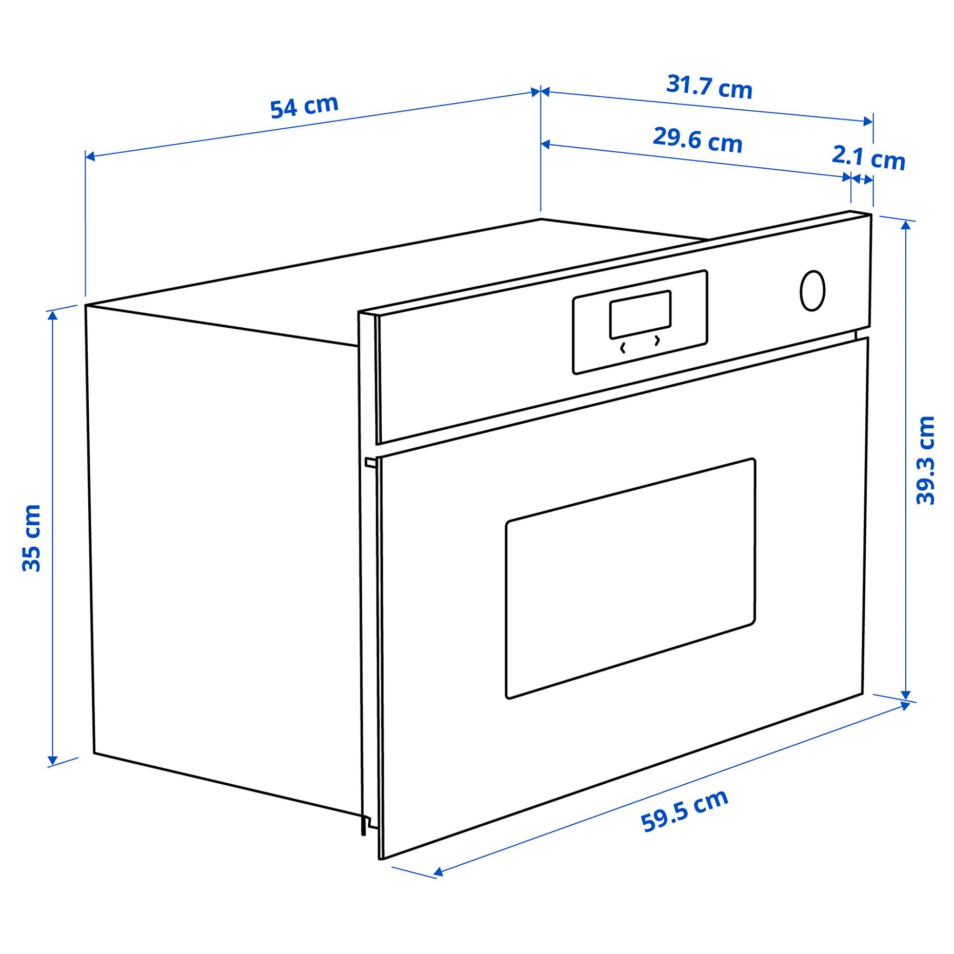 SPJUTBO, εντοιχιζόμενος φούρνος μικροκυμάτων/IKEA 300, 606.068.26