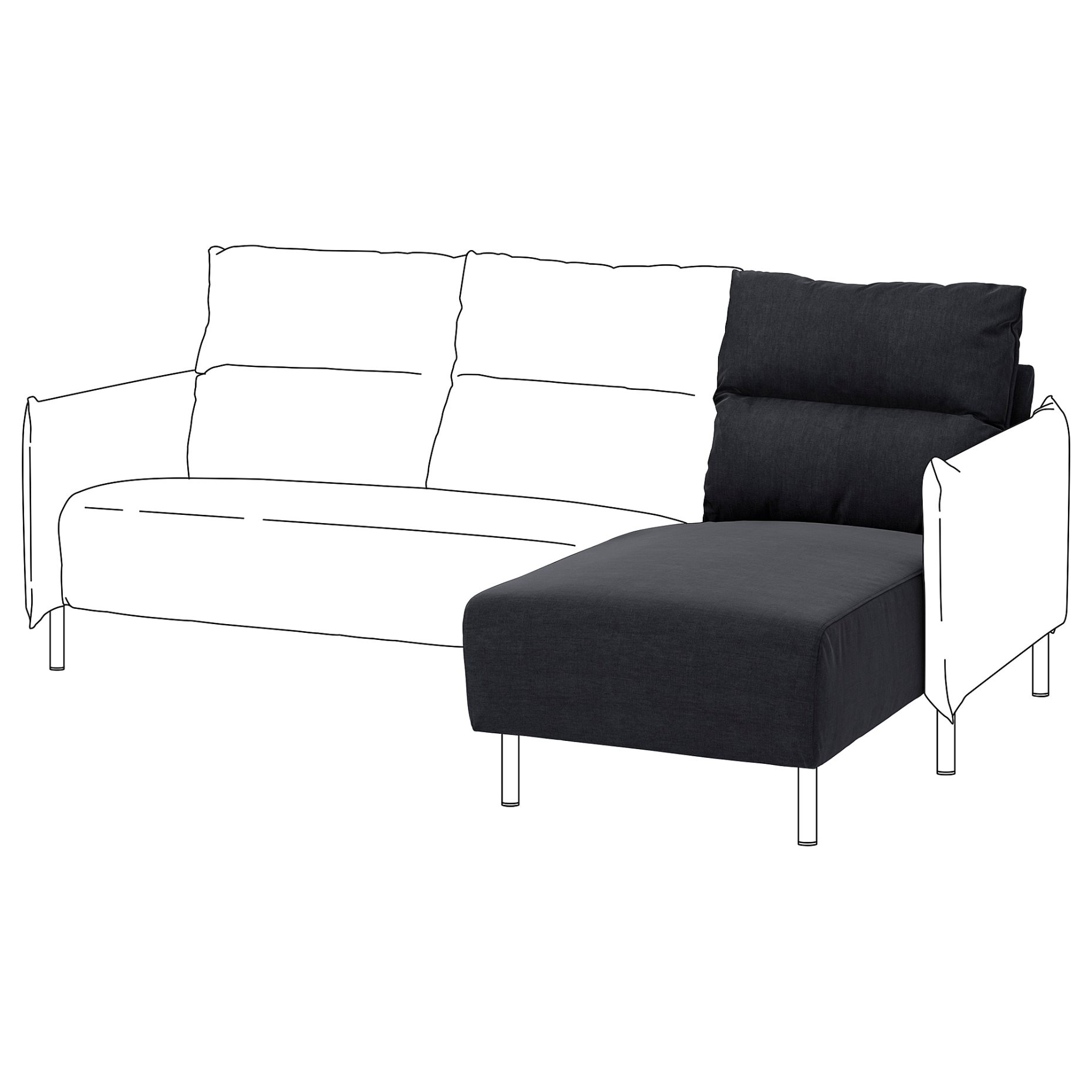 MANNARP, cover for chaise longue, 606.113.33