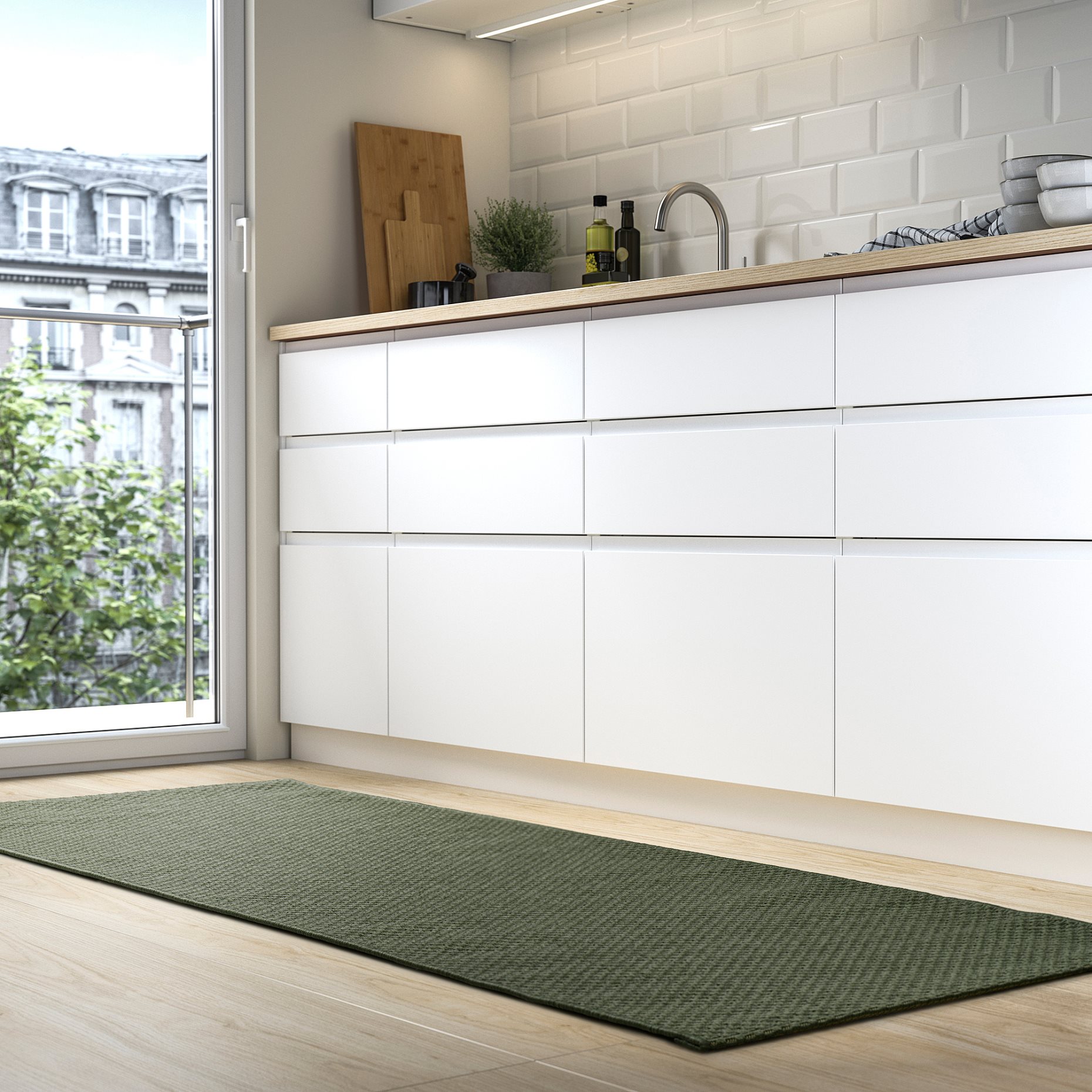 MORUM, rug flatwoven in/outdoor, 80x200 cm, 606.241.75