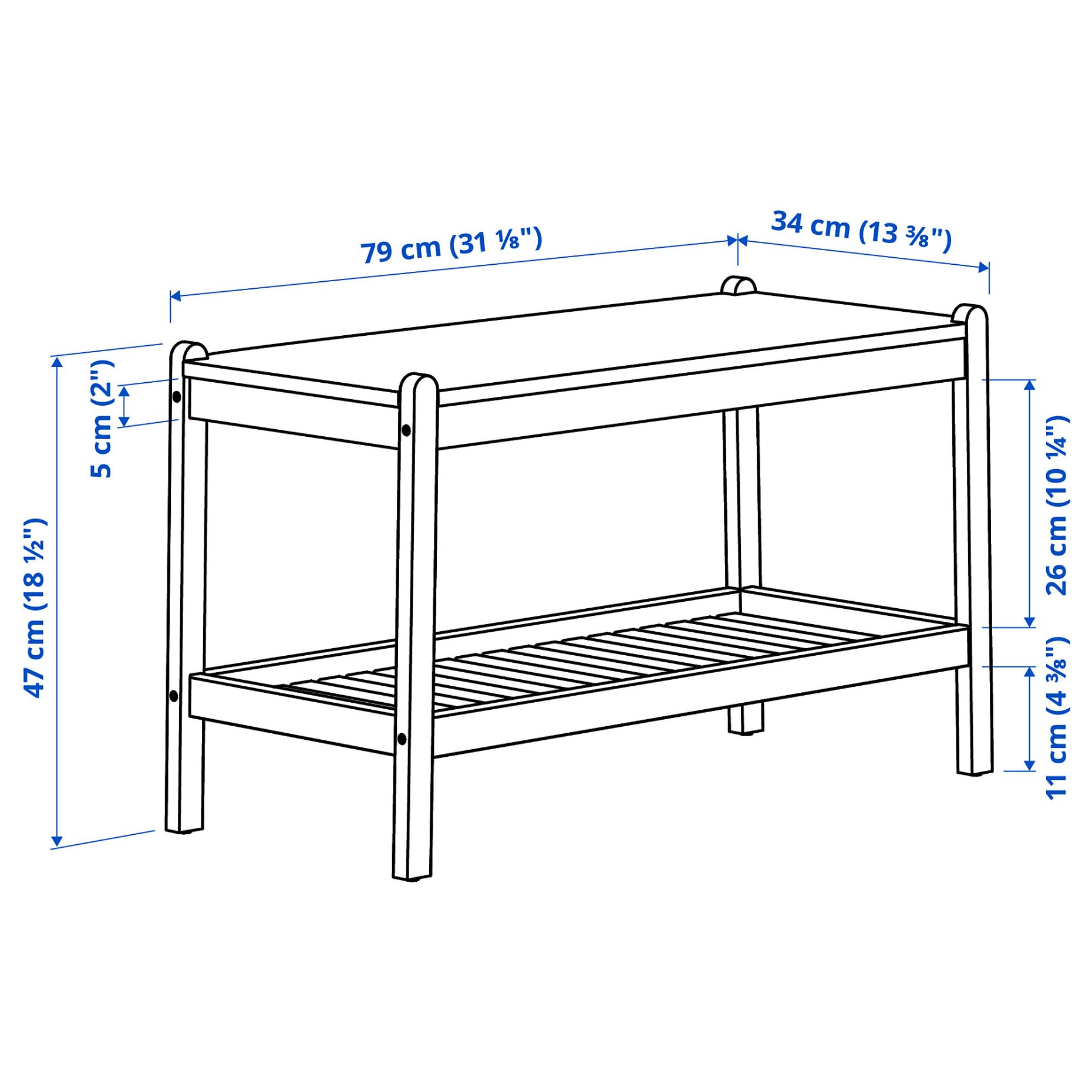 STEGESUND, bench, 79x34 cm, 606.320.19