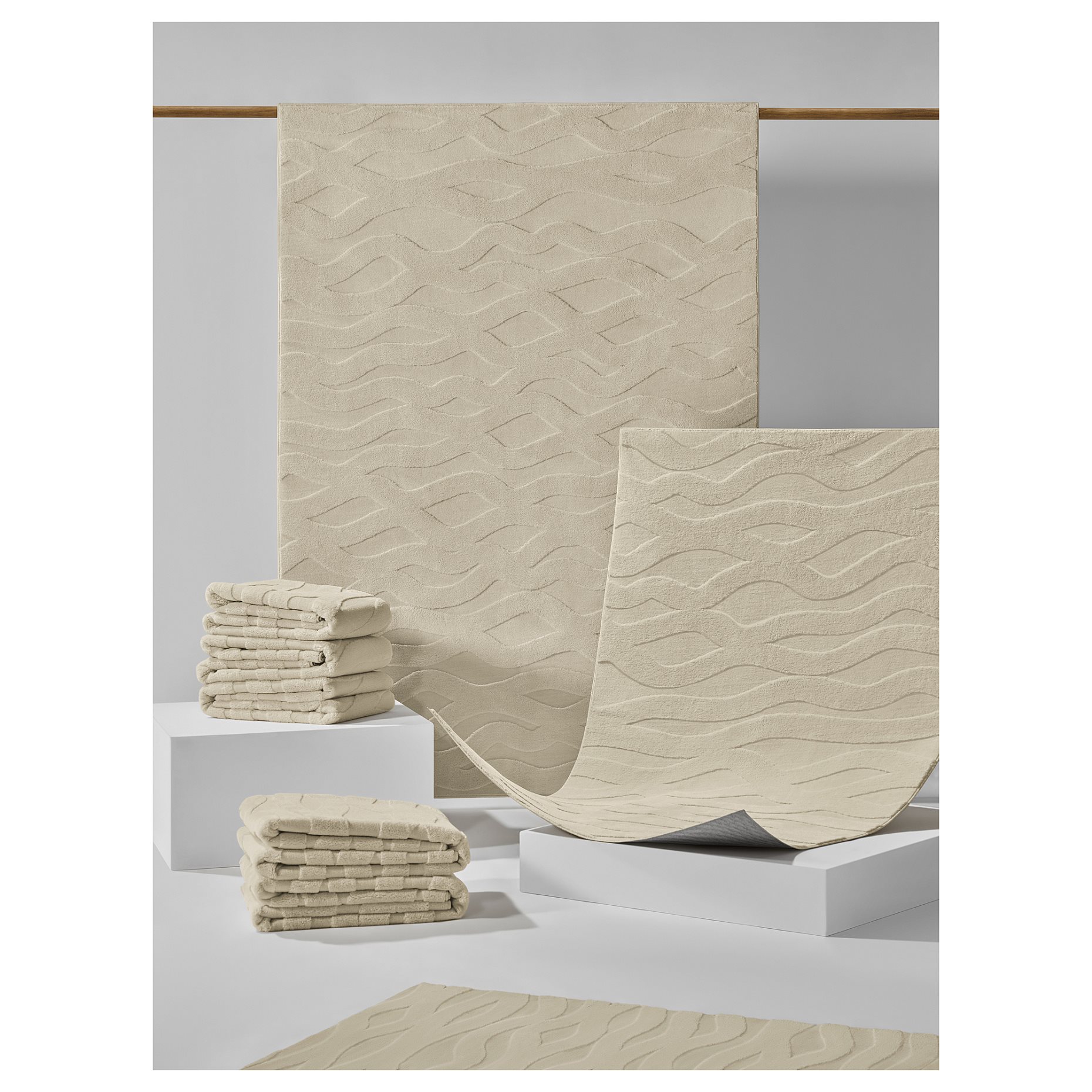 VÄXELFEL, rug low pile, 133x195 cm, 606.369.65