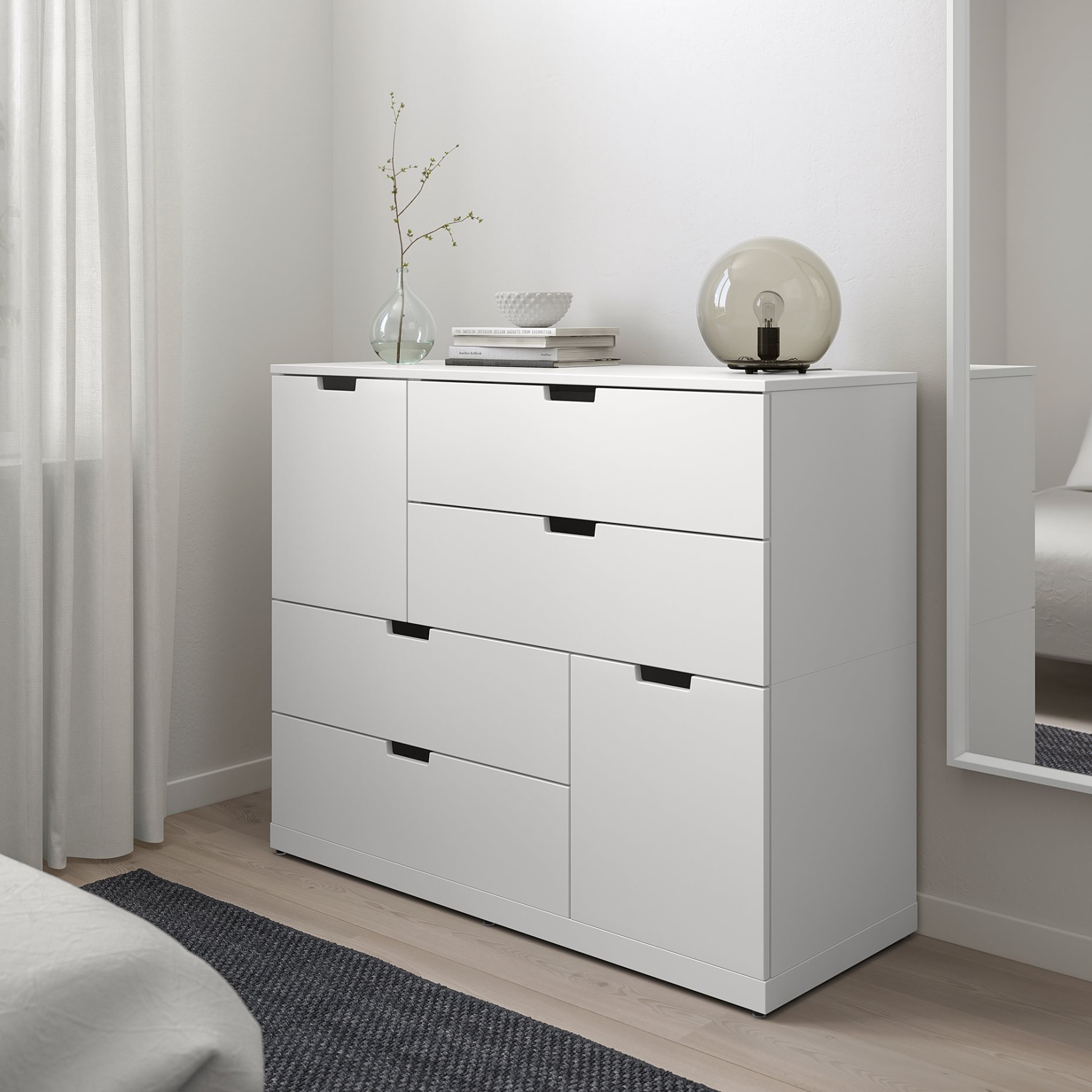 NORDLI, συρταριέρα με 6 συρτάρια, 120X99 cm, 692.766.33