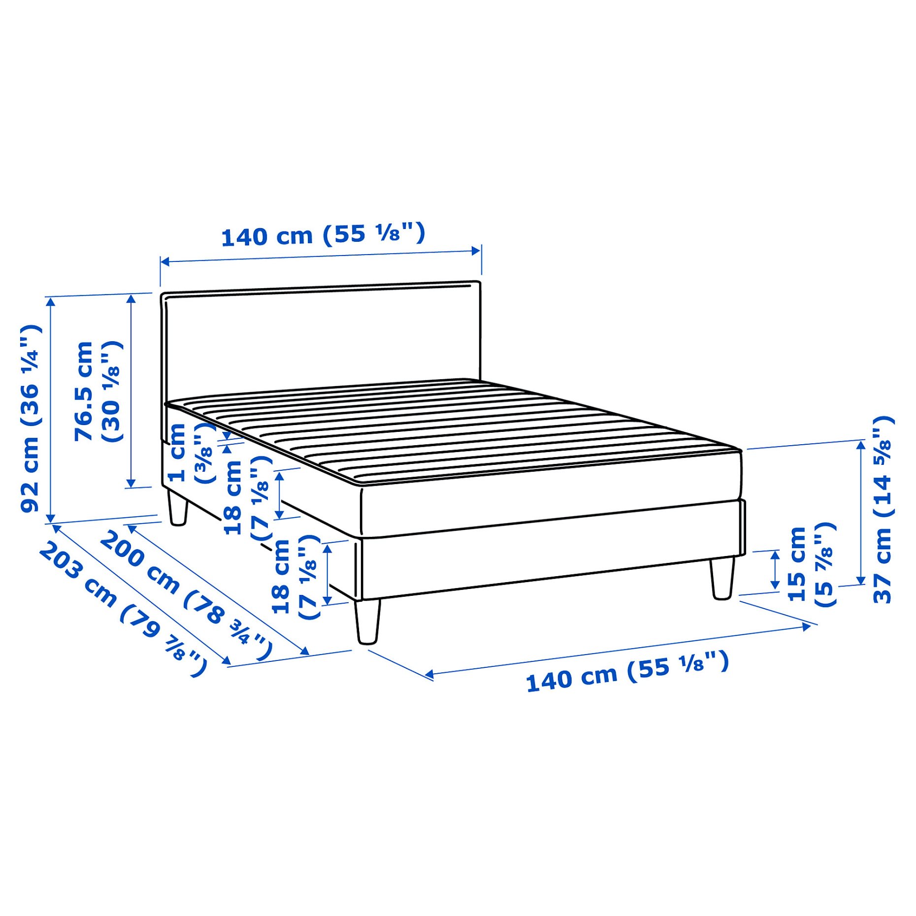 SÄBÖVIK, divan bed with mattress, 140x200 cm, 693.857.50