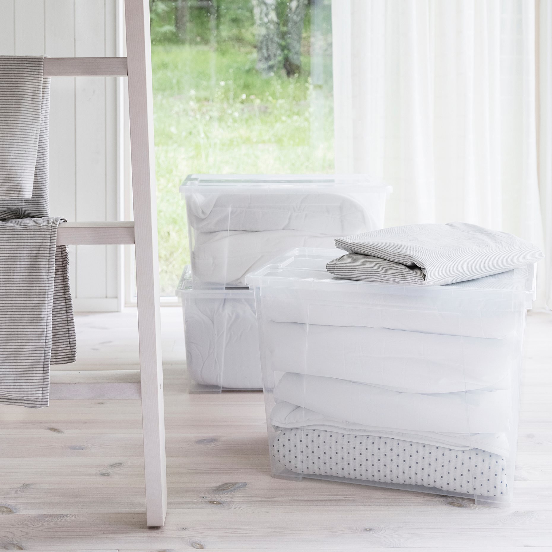 SAMLA, κουτί με καπάκι, 57x39x28 cm/45 l, 694.407.61