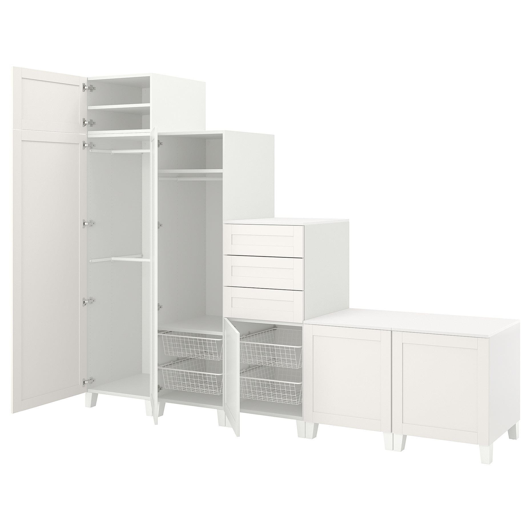 PLATSA, wardrobe with 6 doors/3 drawers, 300x57x231 cm, 694.878.57
