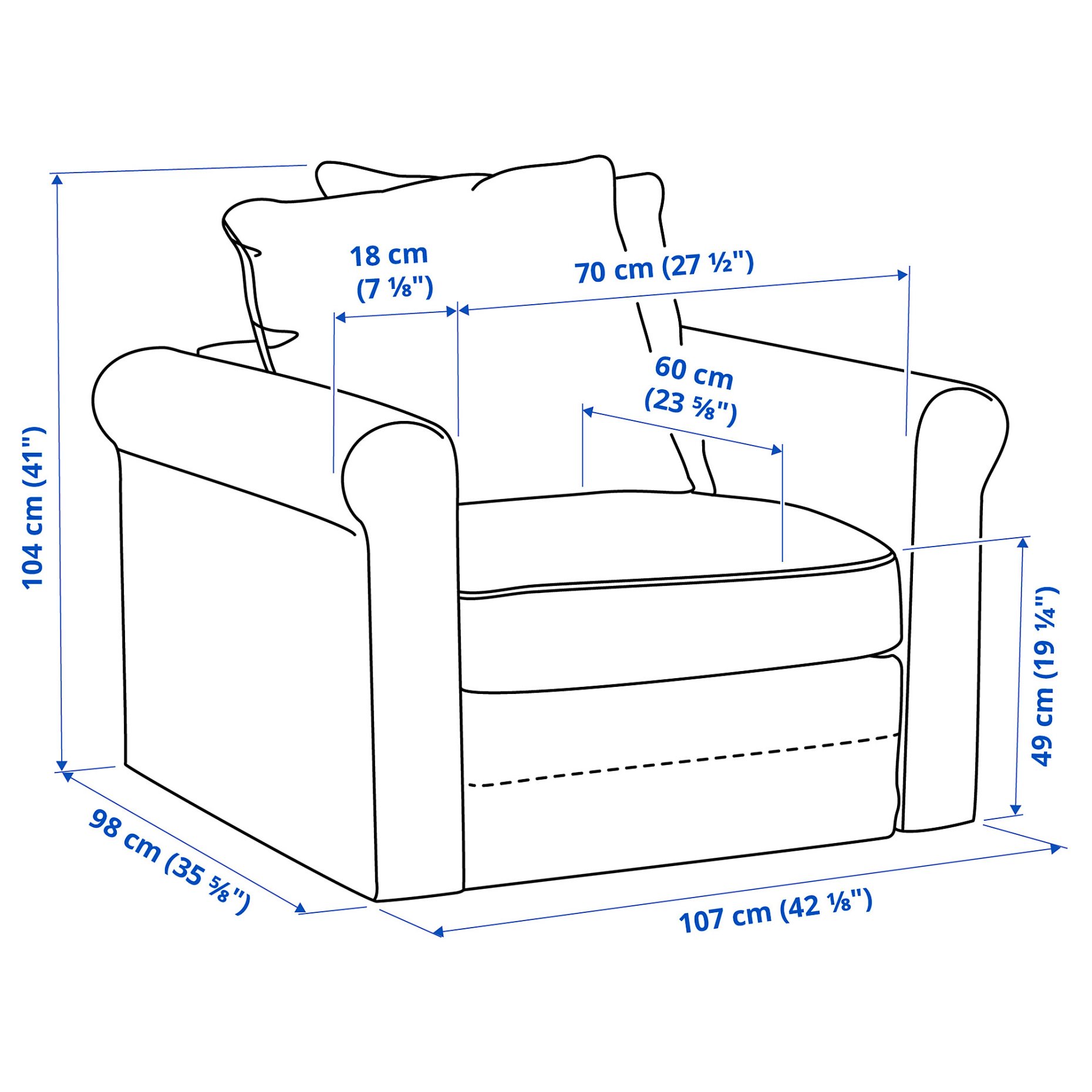 GRÖNLID, armchair, 695.017.78