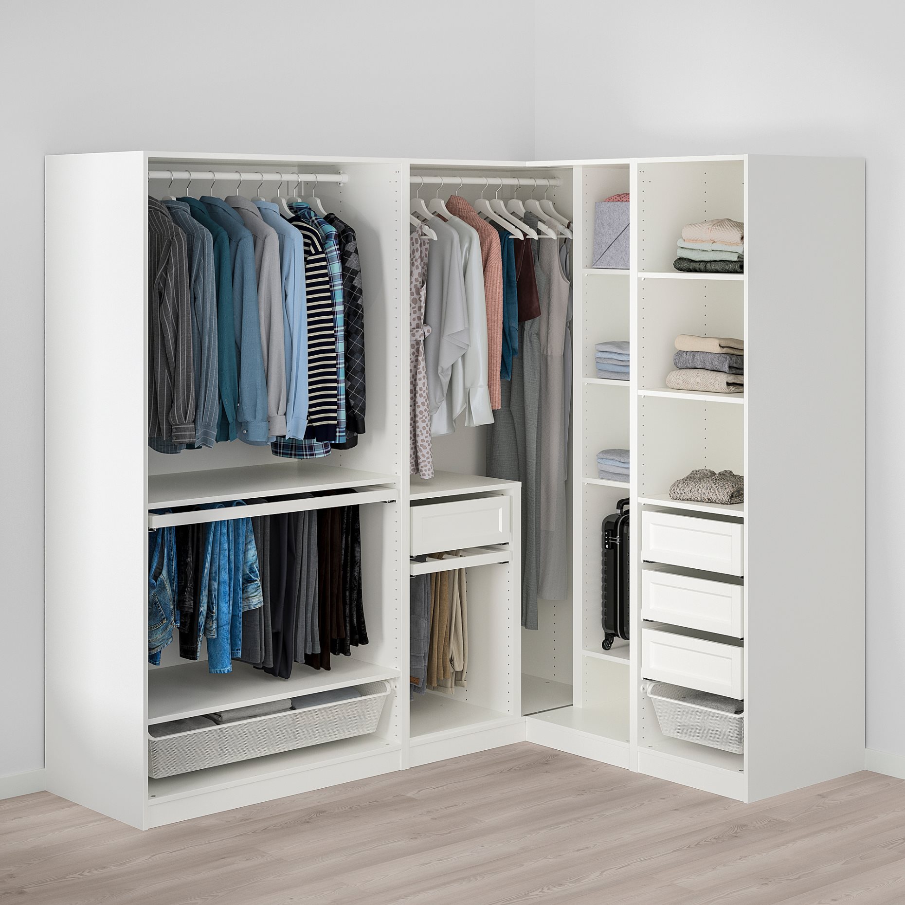 PAX, corner wardrobe, 210/160x201 cm, 695.029.85