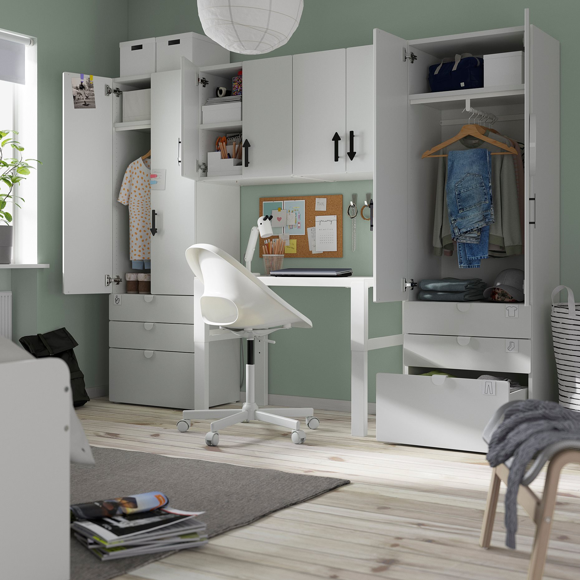 SMASTAD/PLATSA, storage combination, 240x42x181 cm, 695.445.65