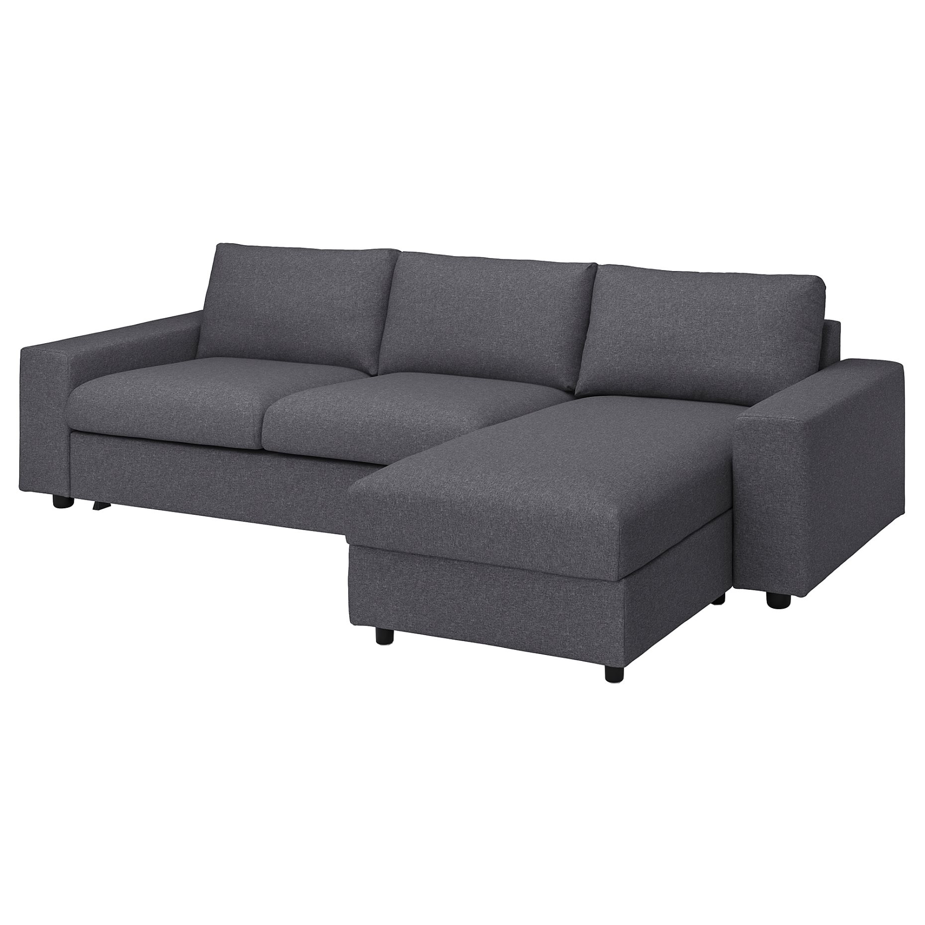 VIMLE, 3-seat sofa-bed with wide armrests and chaise longue, 695.452.87