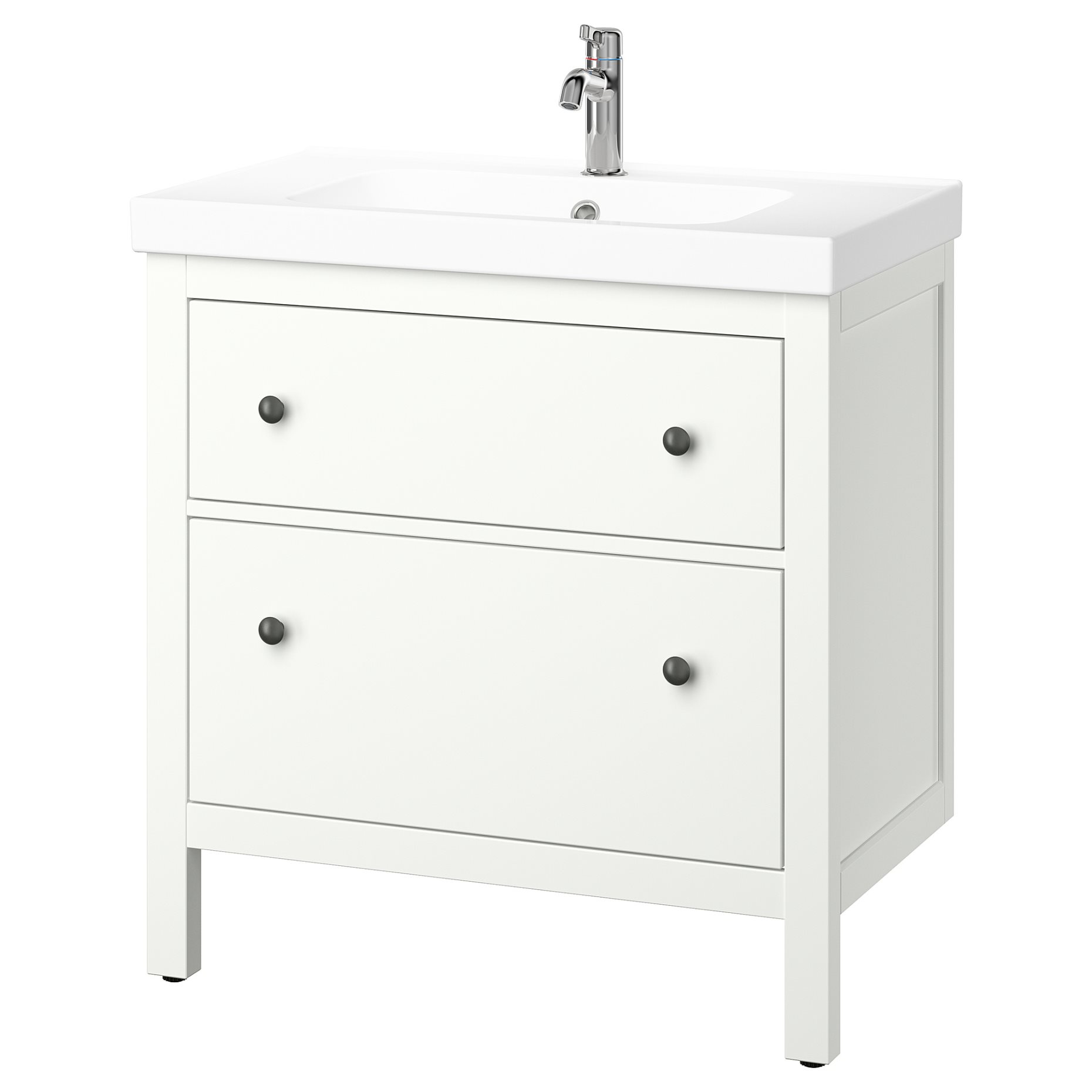 HEMNES/ORRSJON, wash-stand with drawers/wash-basin/tap, 82x49x89 cm, 695.467.91