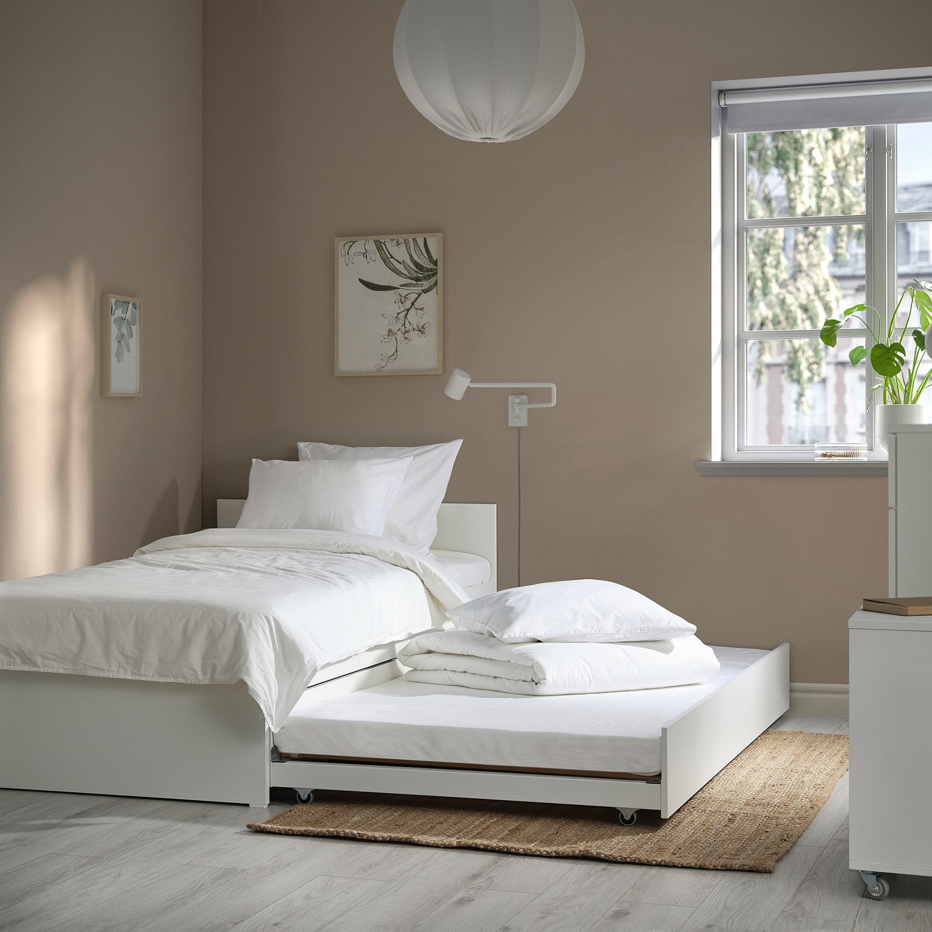 bed frame with 1 trundle bed, 90x200 cm, 695.820.34