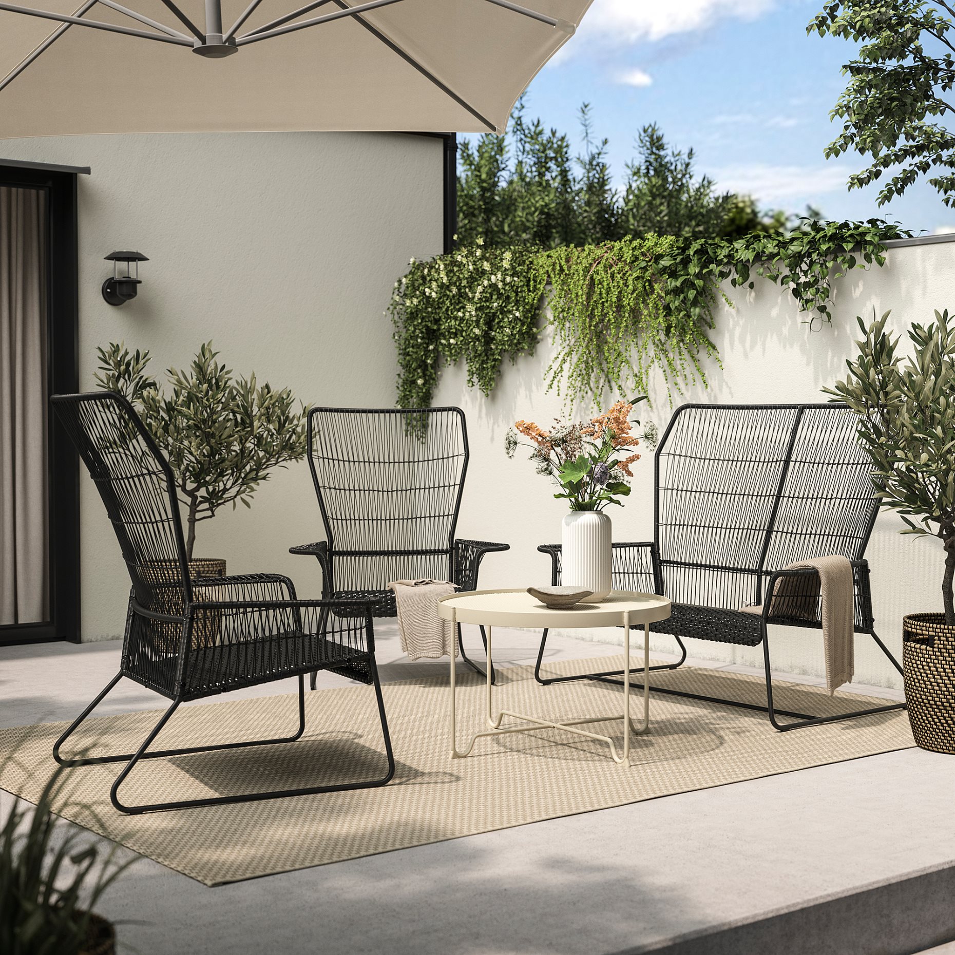 TALLSKÄR, 4-seat lounge set, outdoor, 695.825.00