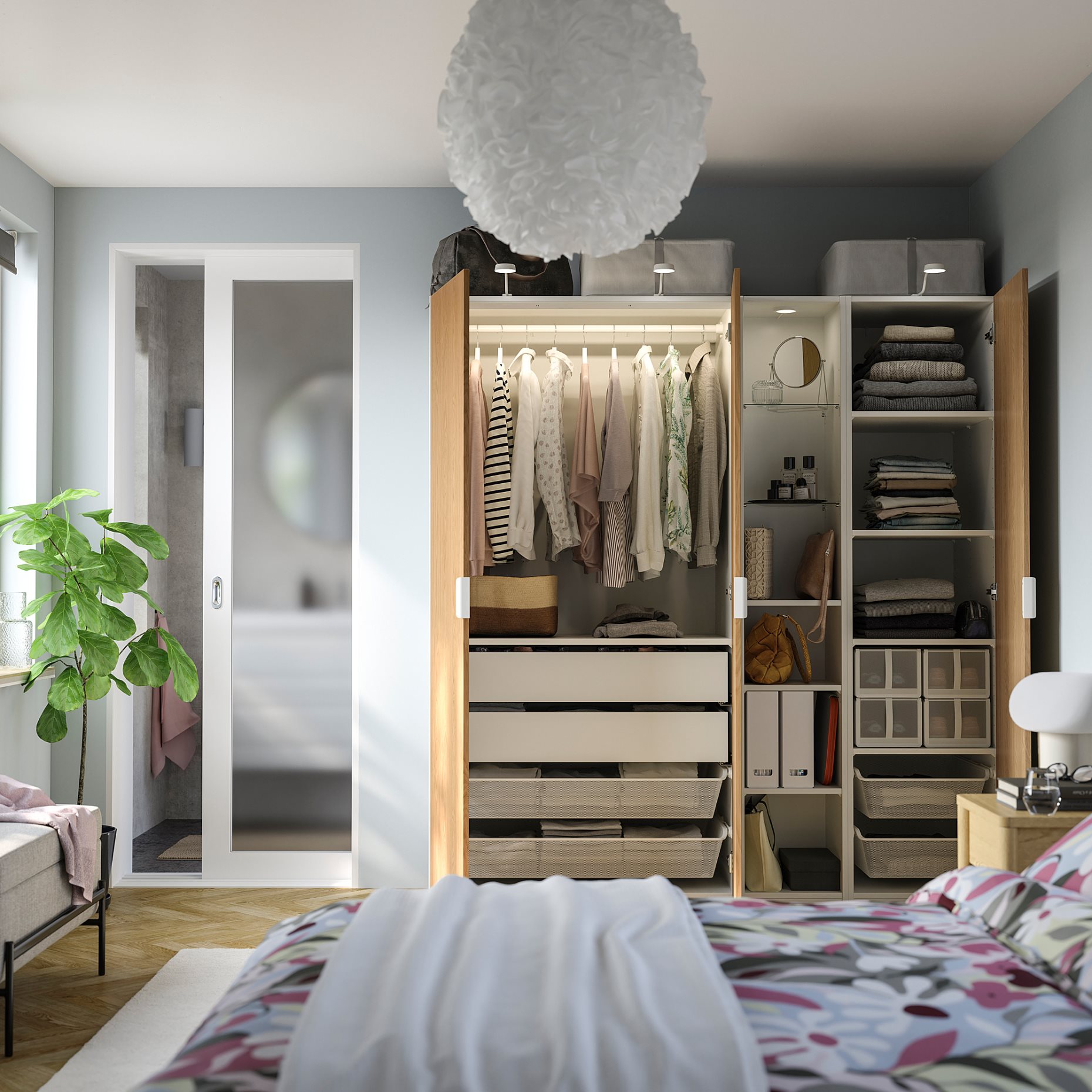 PAX/STORKLINTA, συνδυασμός ντουλάπας, 185x60x201 cm, 696.072.18