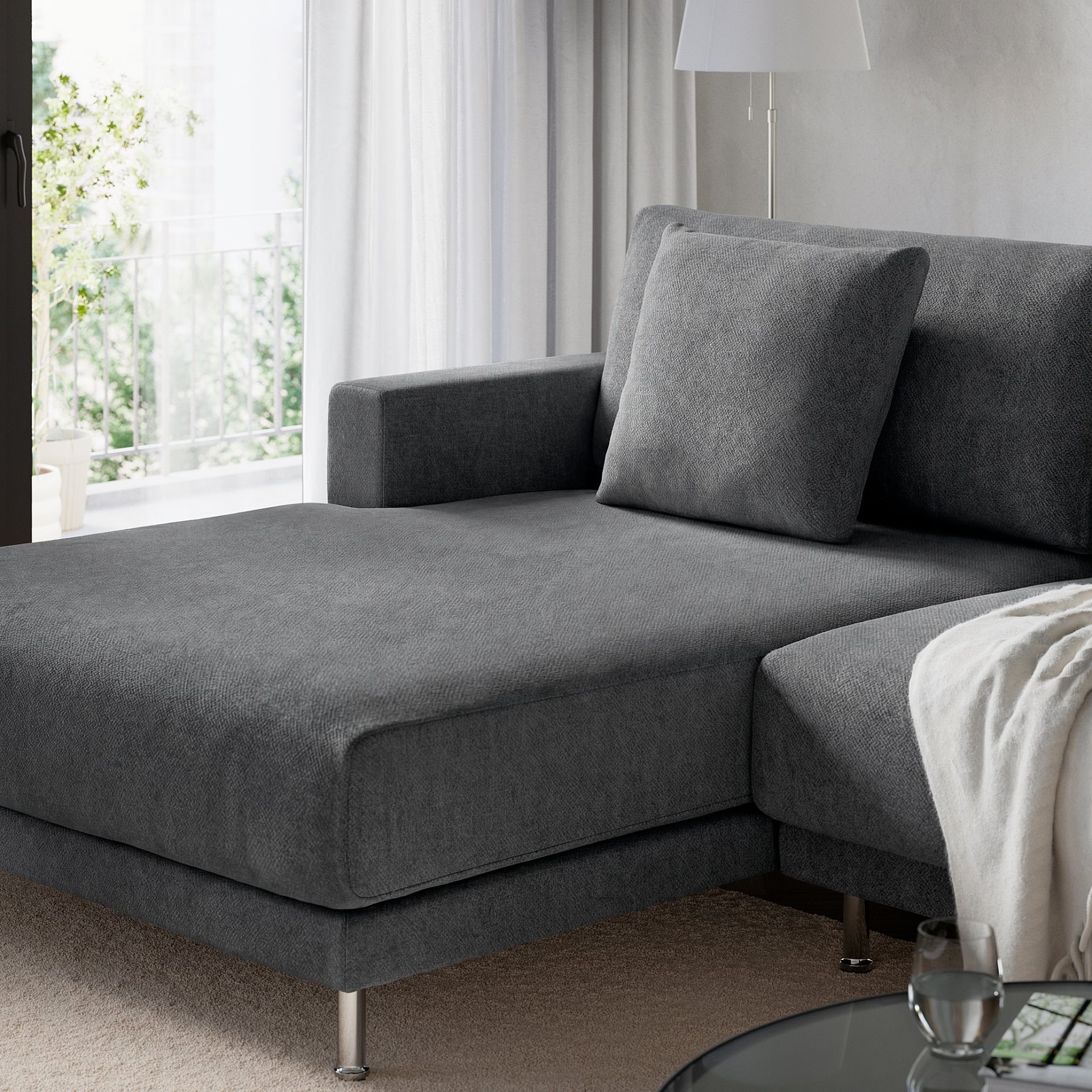 UPPÅKRA, chaise longue module with armrest left, 696.129.84