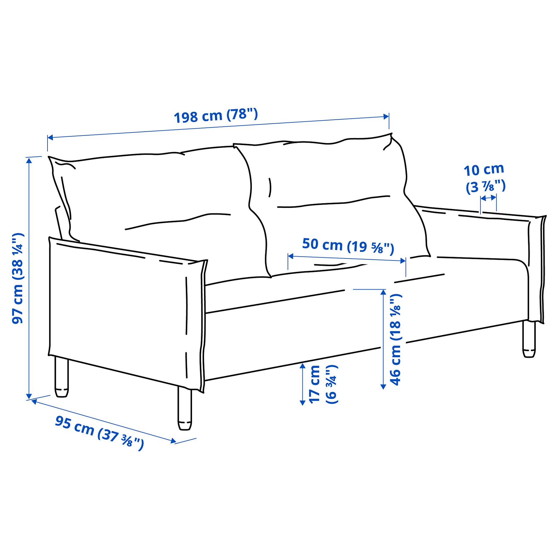 MANNARP, 3-seat sofa, 696.191.60