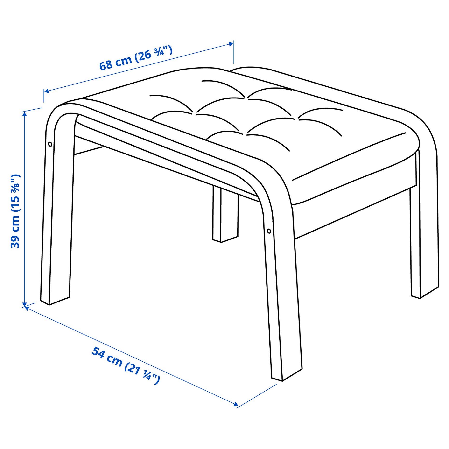POÄNG, footstool, 696.254.58