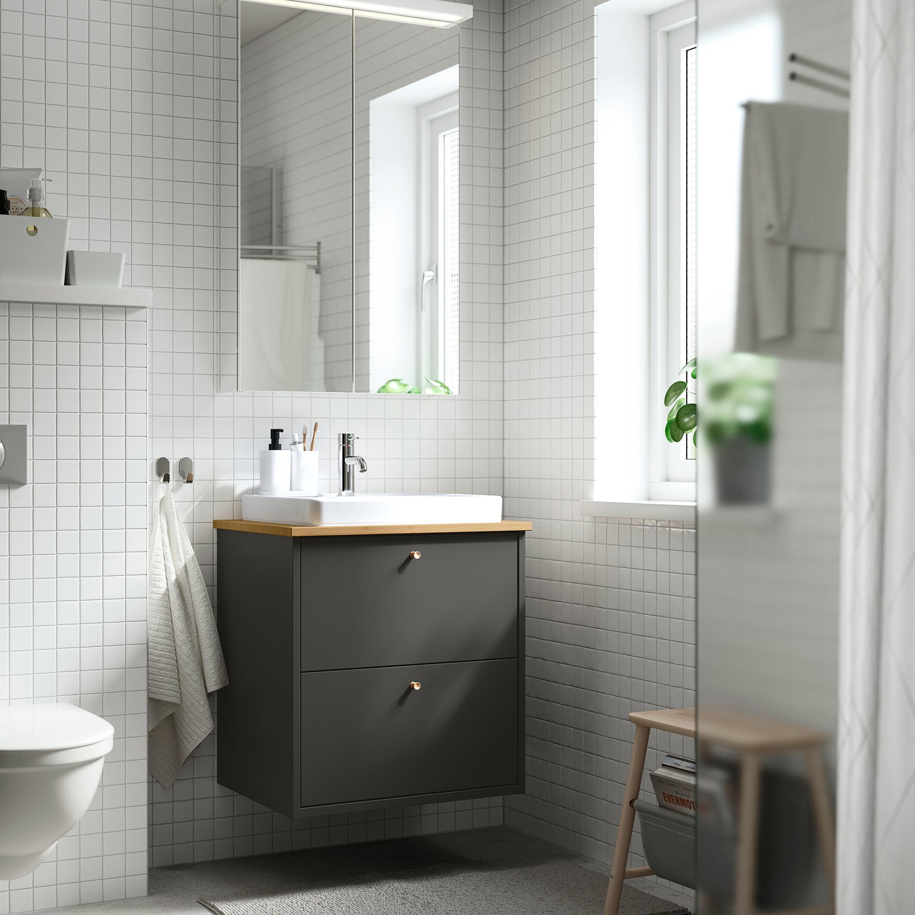 HAVBACK/ORRSJON, wash-stand with drawers/wash-basin, 62x49x71, 696.293.24