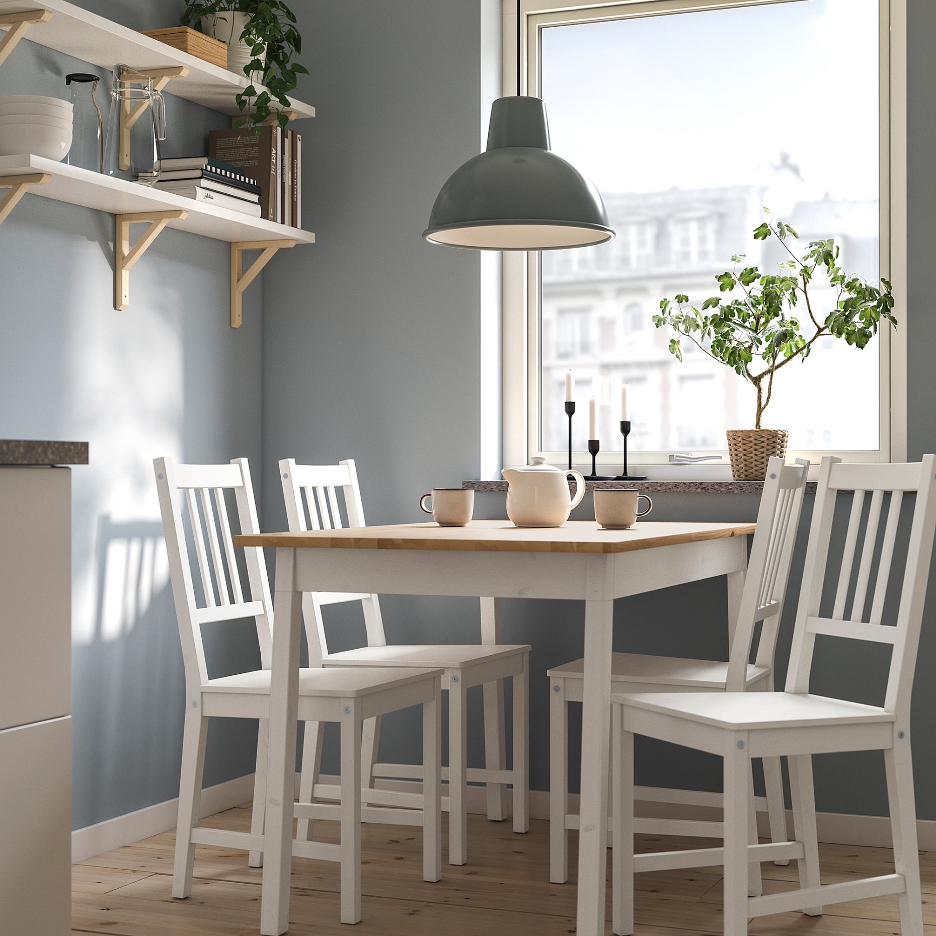 PINNTORP/PINN, table and 4 chairs, 696.475.54