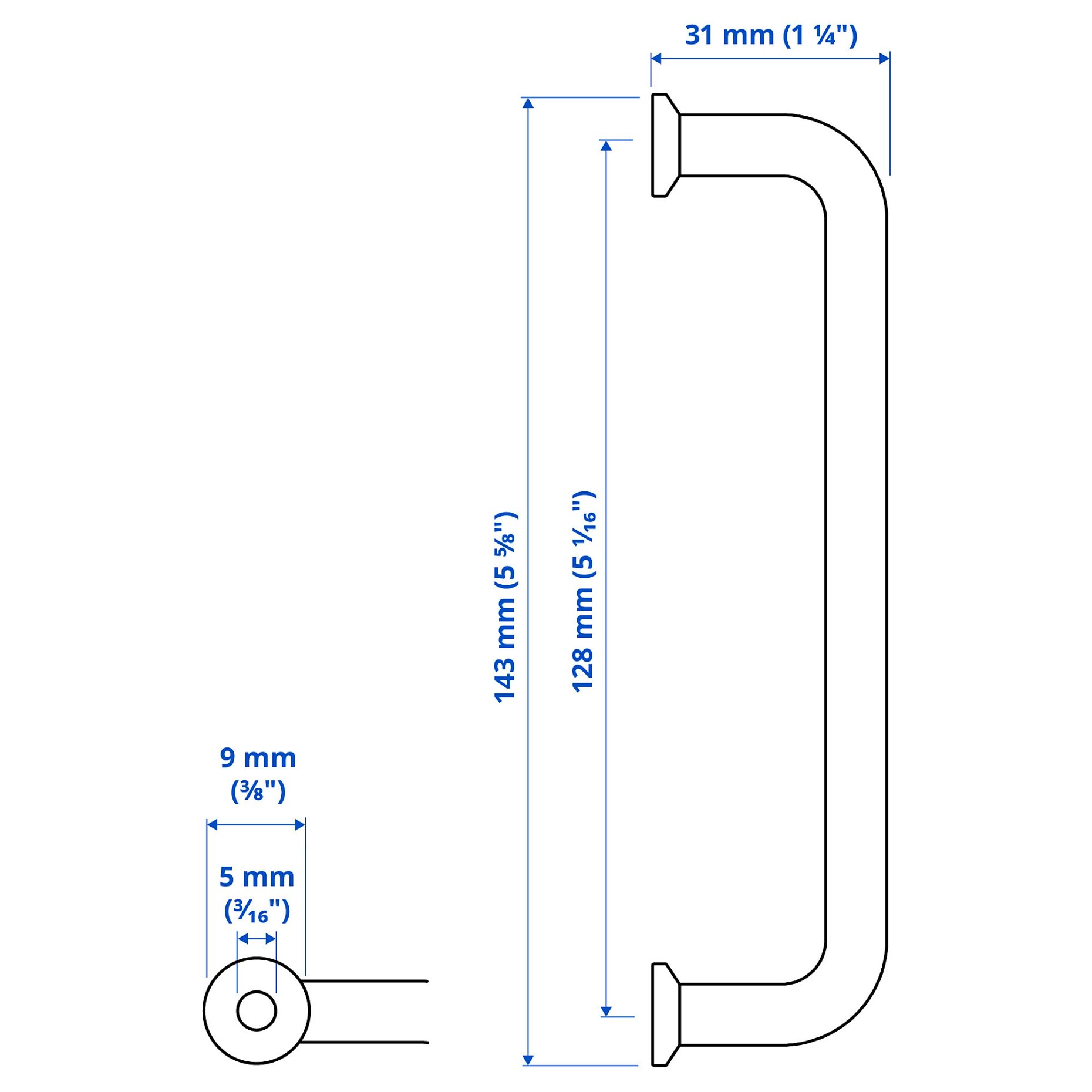 BAGGANÄS, handle, 2 pack, 703.384.18