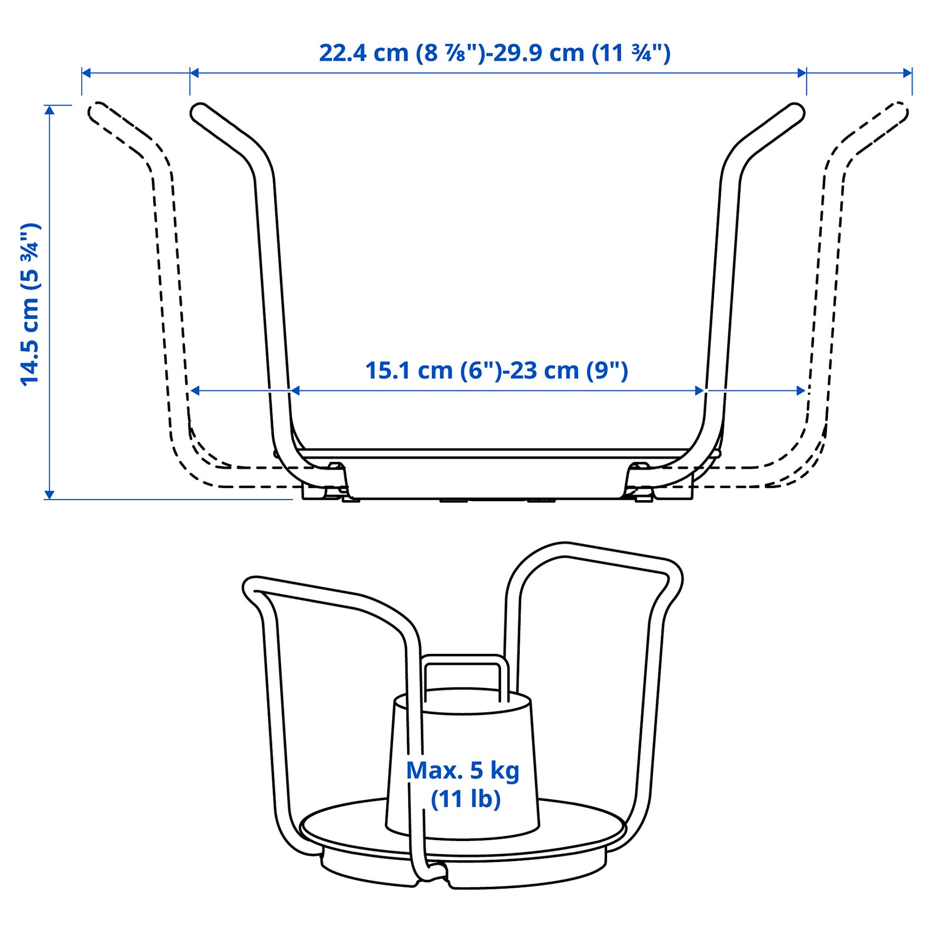 UPPDATERA, plate holder, 15-23 cm, 704.861.78