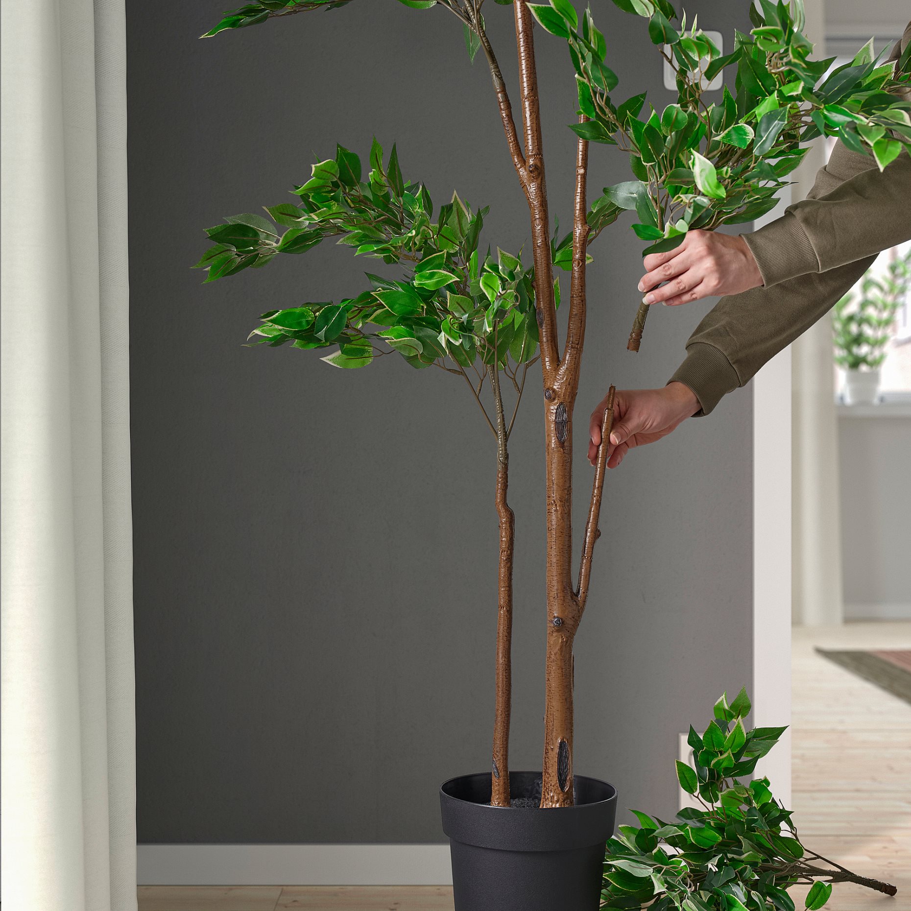 FEJKA, artificial potted plant/in/outdoor/Weeping fig, 21 cm, 704.915.75