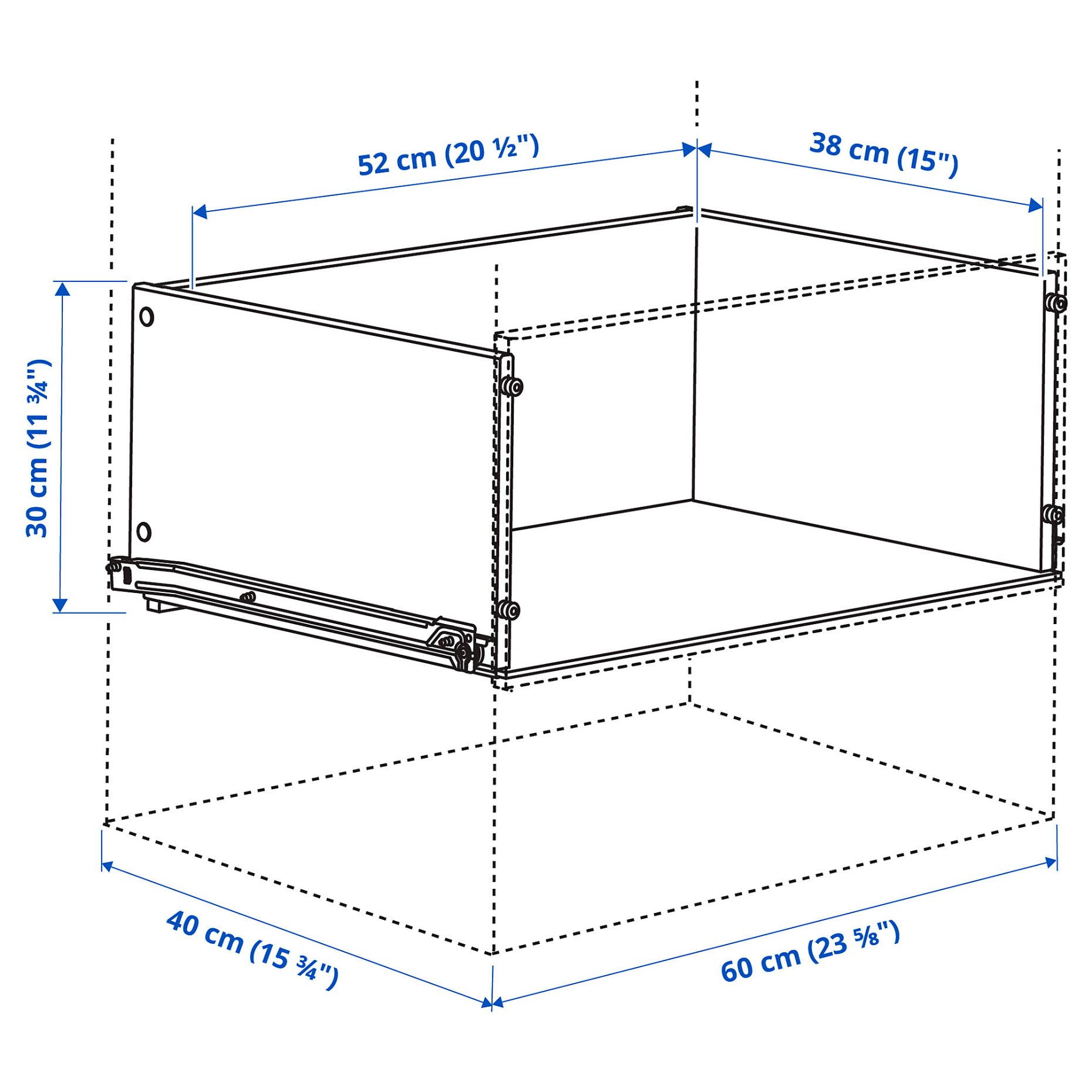 KONSTRUERA, drawer without front, 30x40 cm, 704.927.92