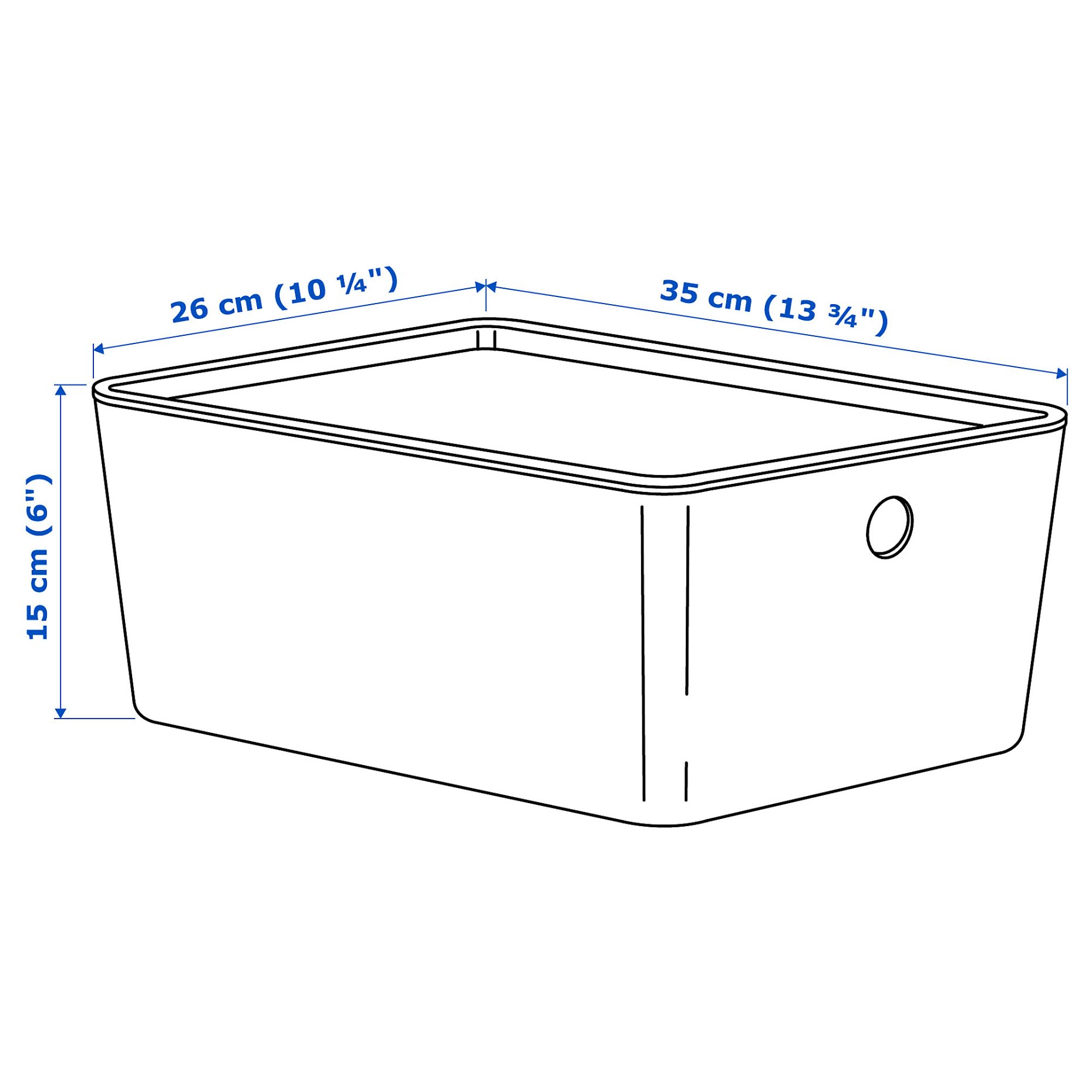 KUGGIS, box with lid/transparent, 26x35x15 cm, 705.140.39