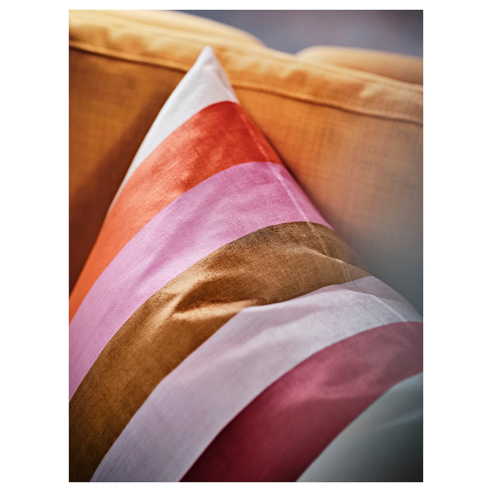 VATTENVÄN, cushion cover/striped, 50x50 cm, 705.432.92