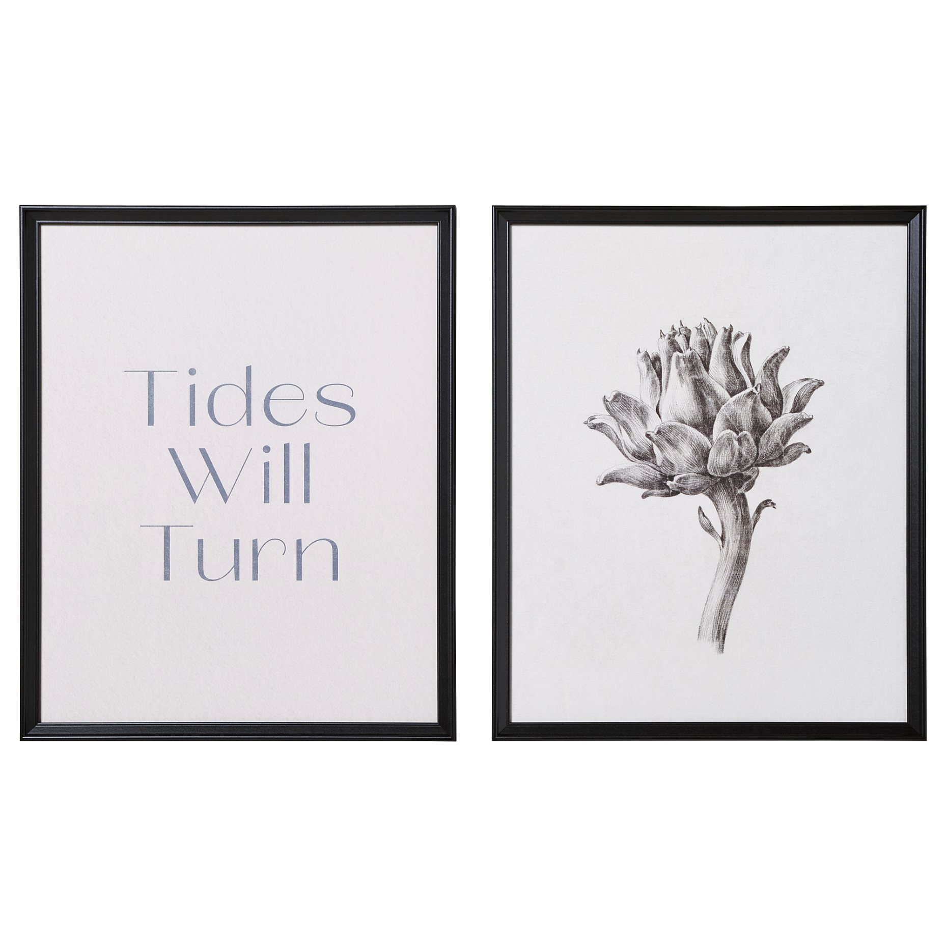 KNOPPÄNG, frame with poster/Tides will turn/2 pack, 40x50 cm, 705.452.72