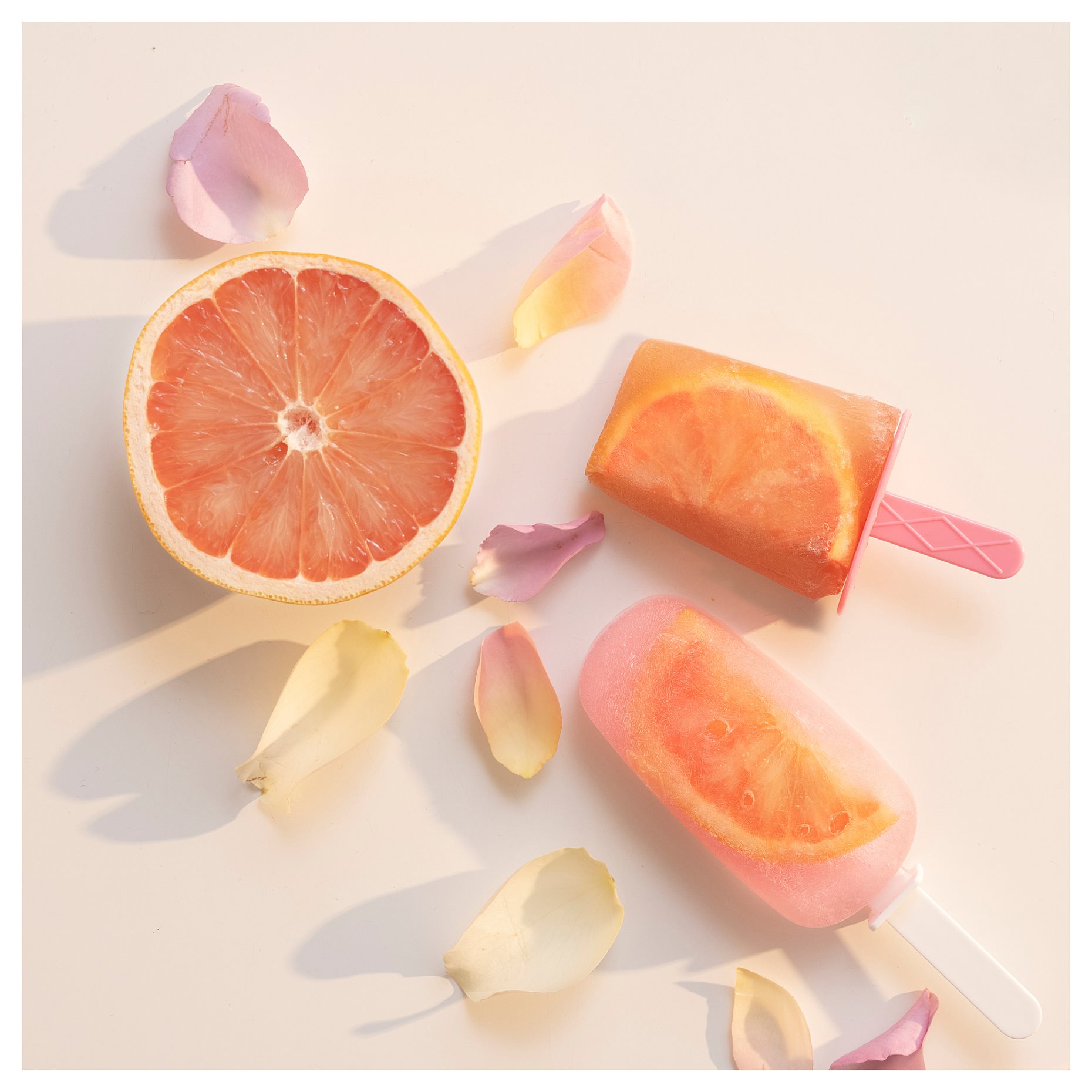 ÄDELSYREN, scented pillar candle/Grapefruit & rose/3 pack, 30 hr, 705.486.47