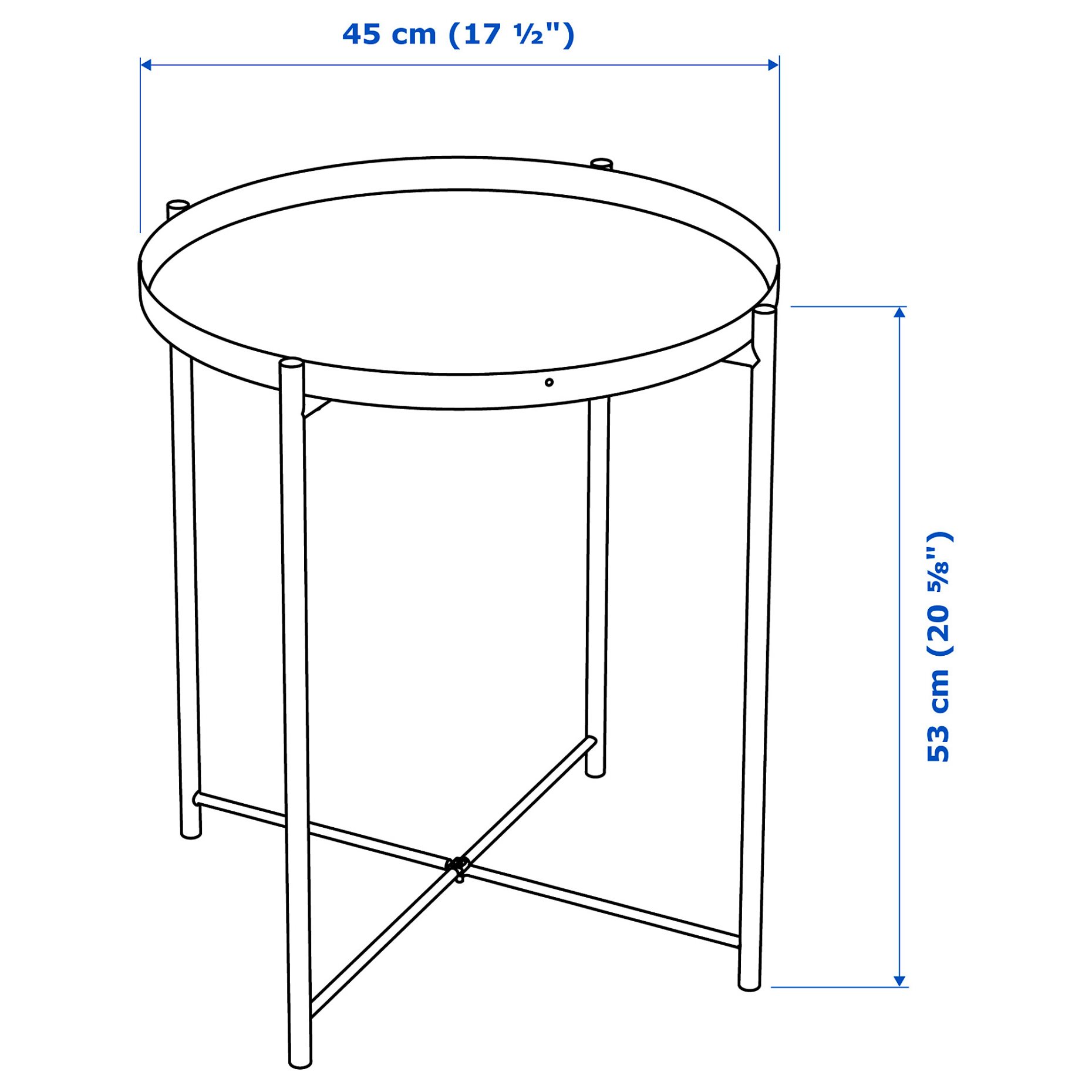 GLADOM, tray table, 45x53 cm, 705.784.51