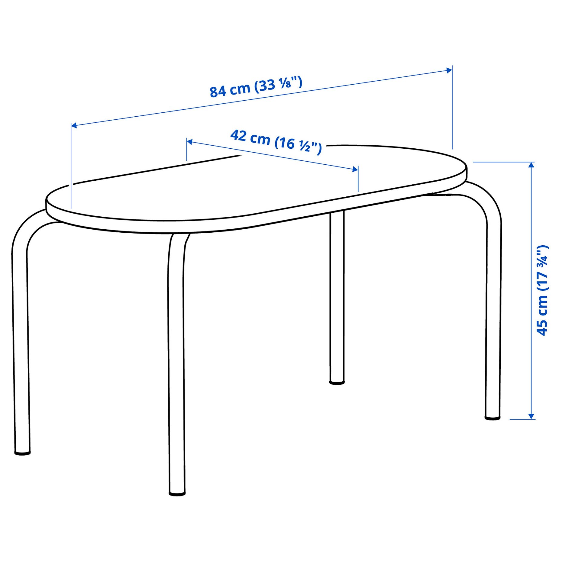 GREJSIMOJS, childrens table, 84x42 cm, 705.989.63