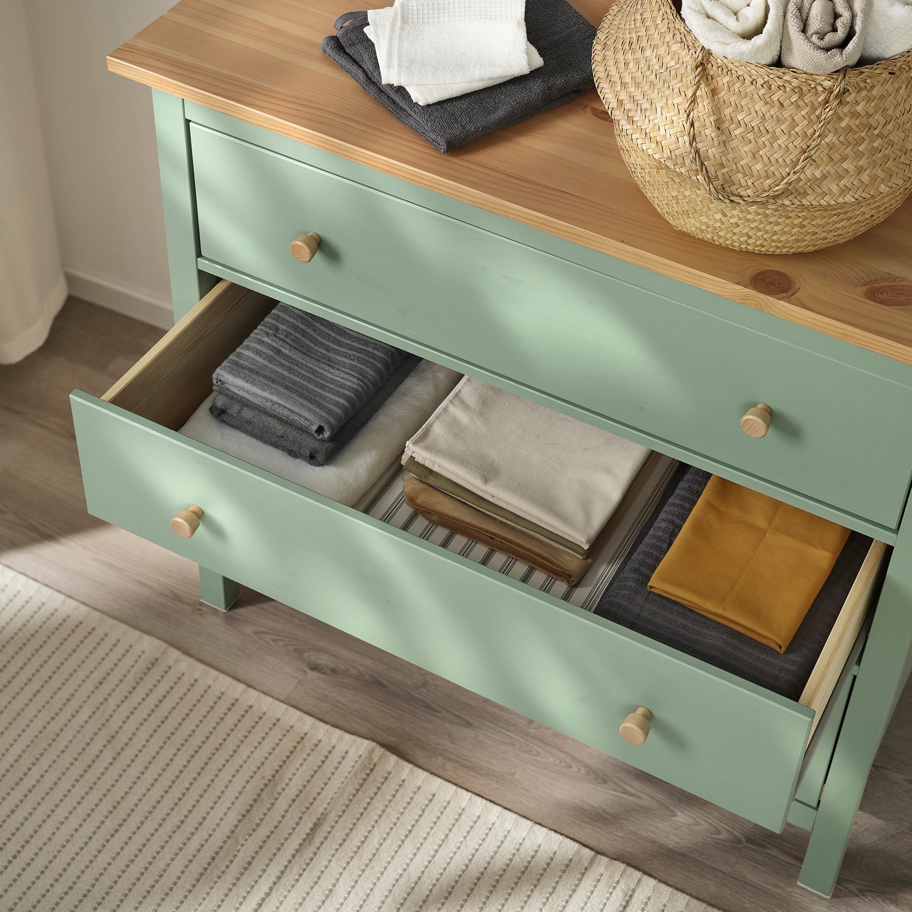 HEMNES, συρταριέρα με 3 συρτάρια, 108x96 cm, 706.107.38
