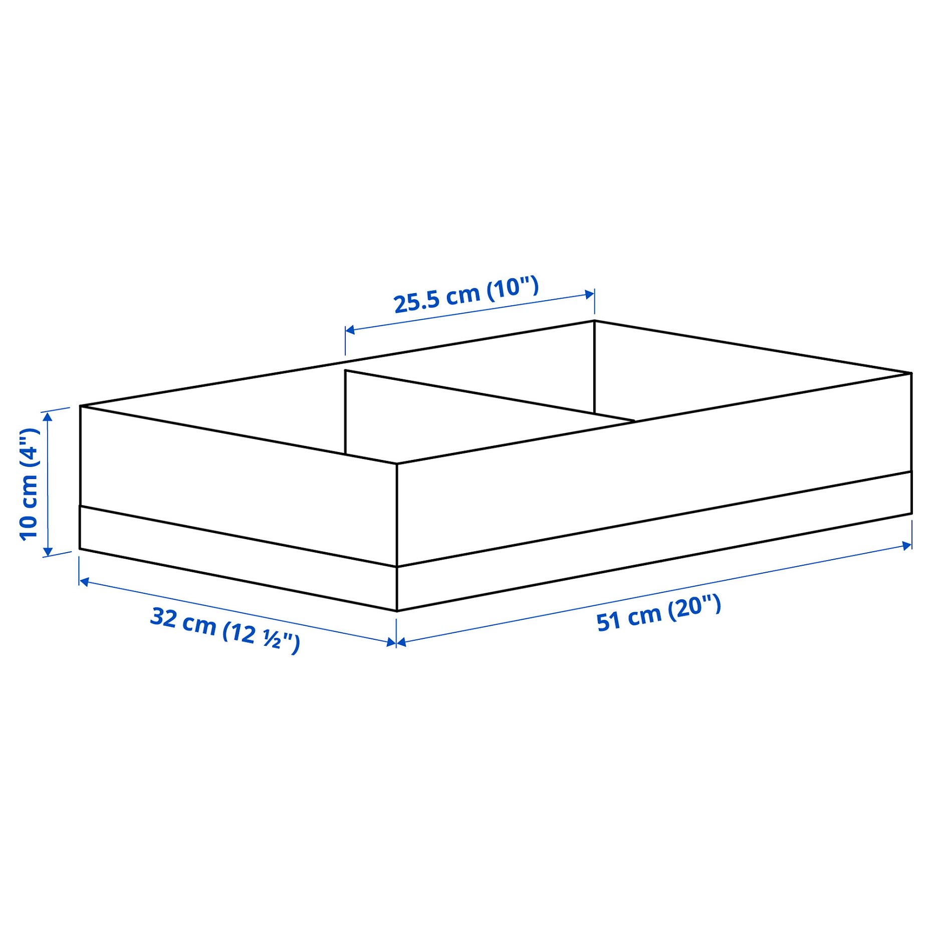 STUK, κουτί με διαχωριστικά, 32x51x10 cm, 706.215.29