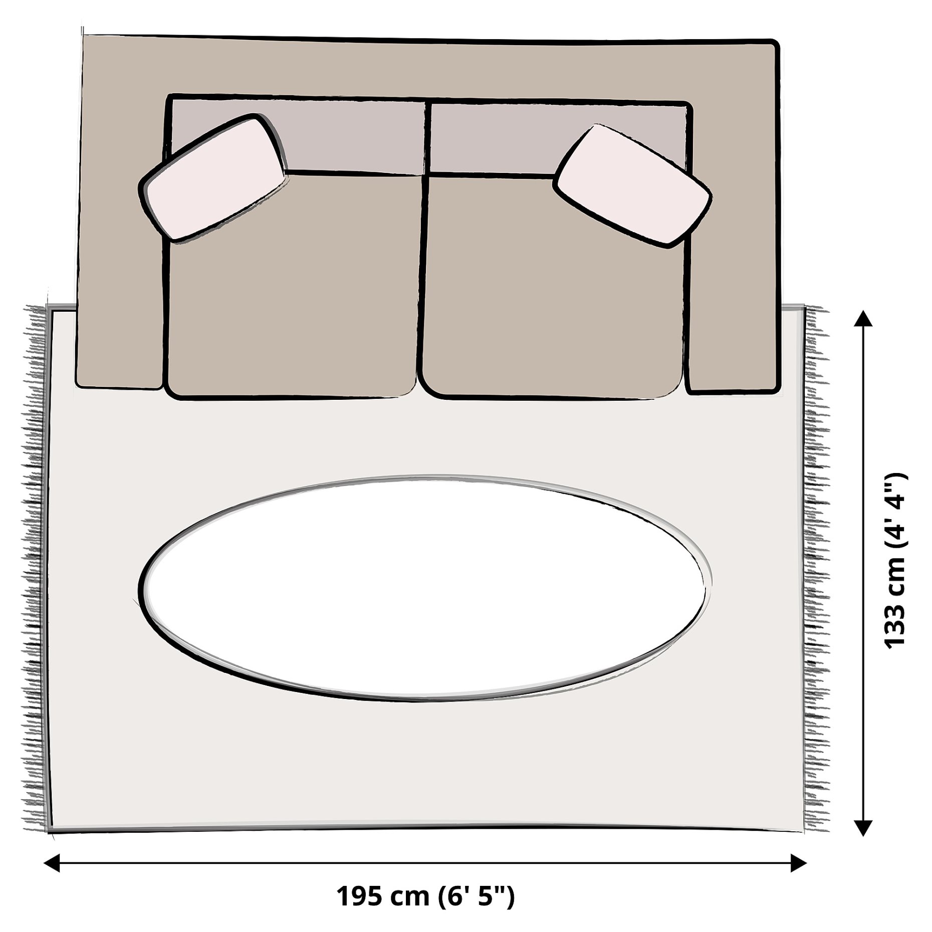 STOENSE, rug low pile, 133x195 cm, 706.291.44