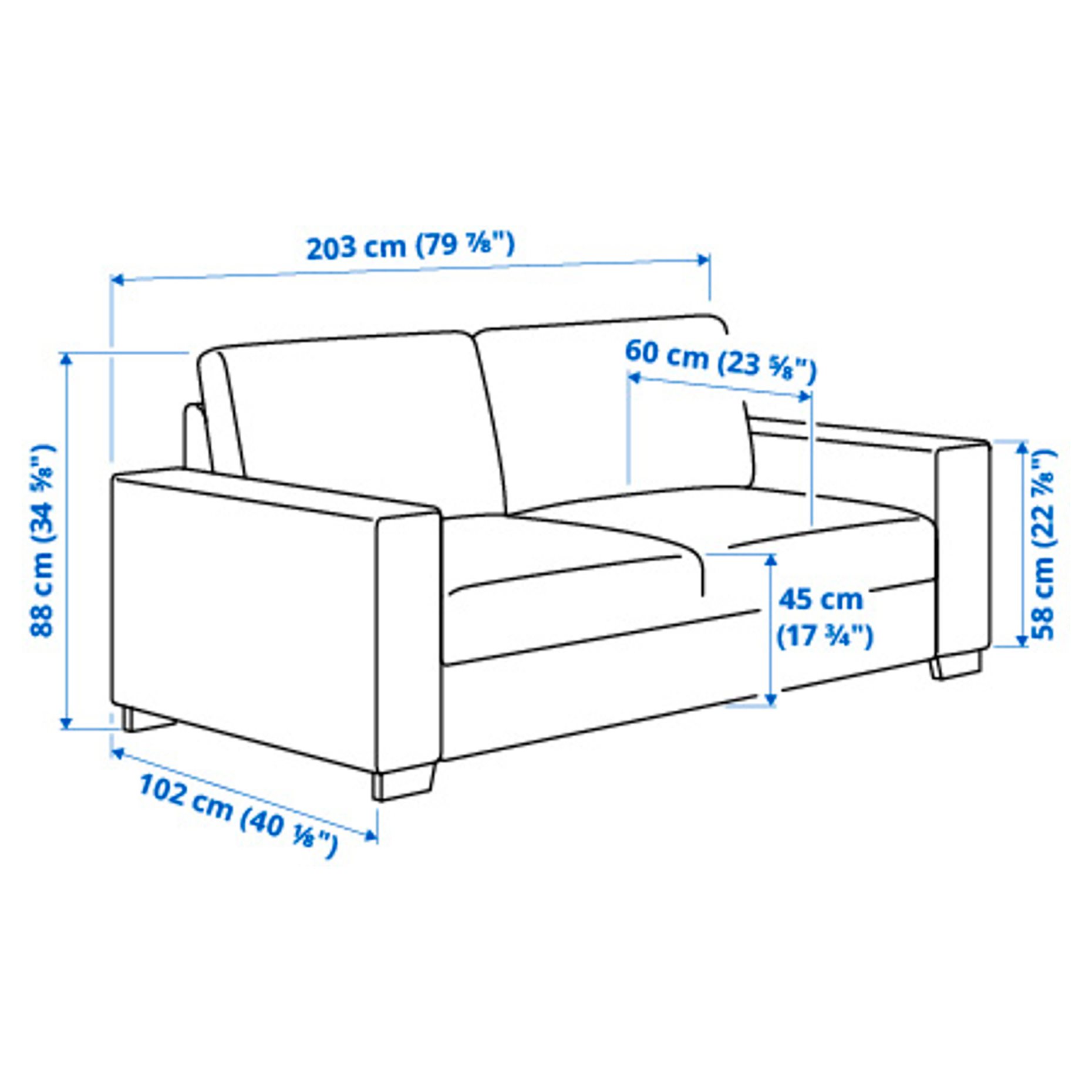 SÖRVALLEN, 2-seat sofa, 793.041.45