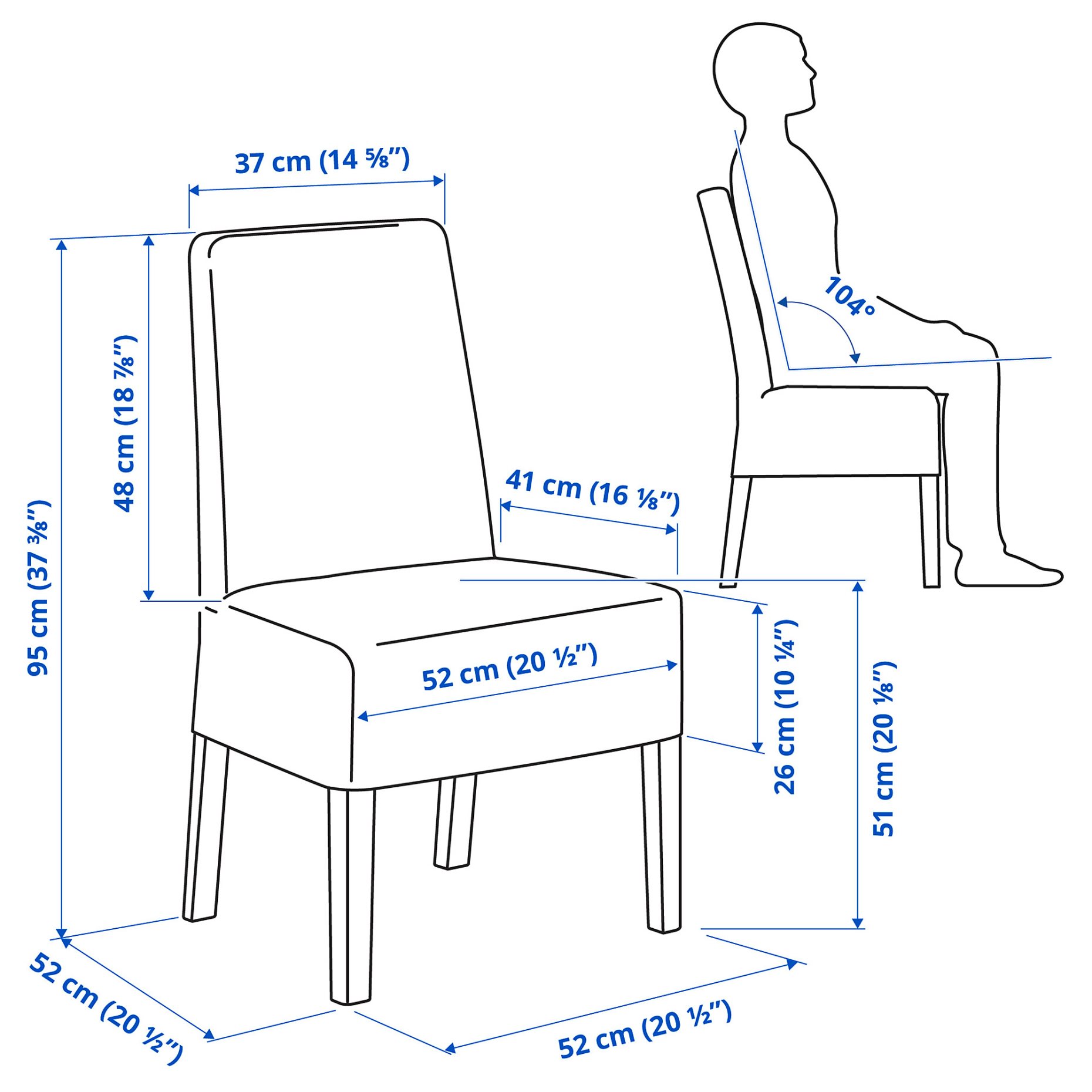 BERGMUND, καρέκλα με κάλυμμα μεσαίου μάκρους, 793.846.08