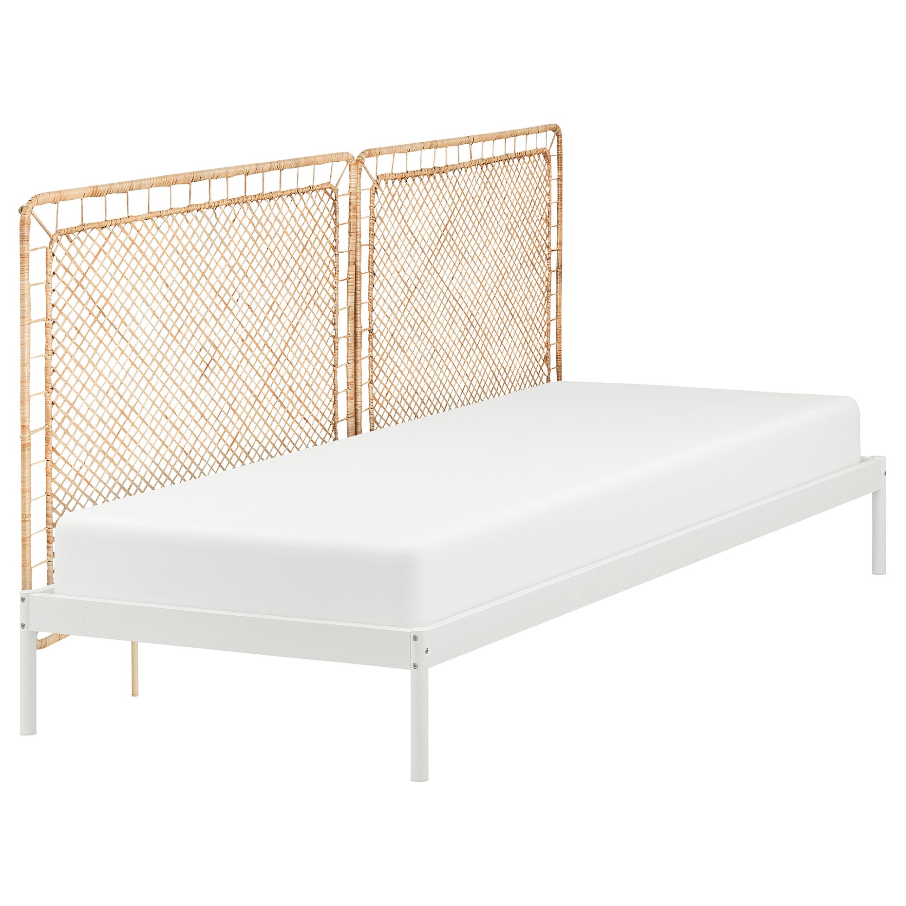 VEVELSTAD, bed frame with 2 headboards, 90x200 cm, 794.418.02