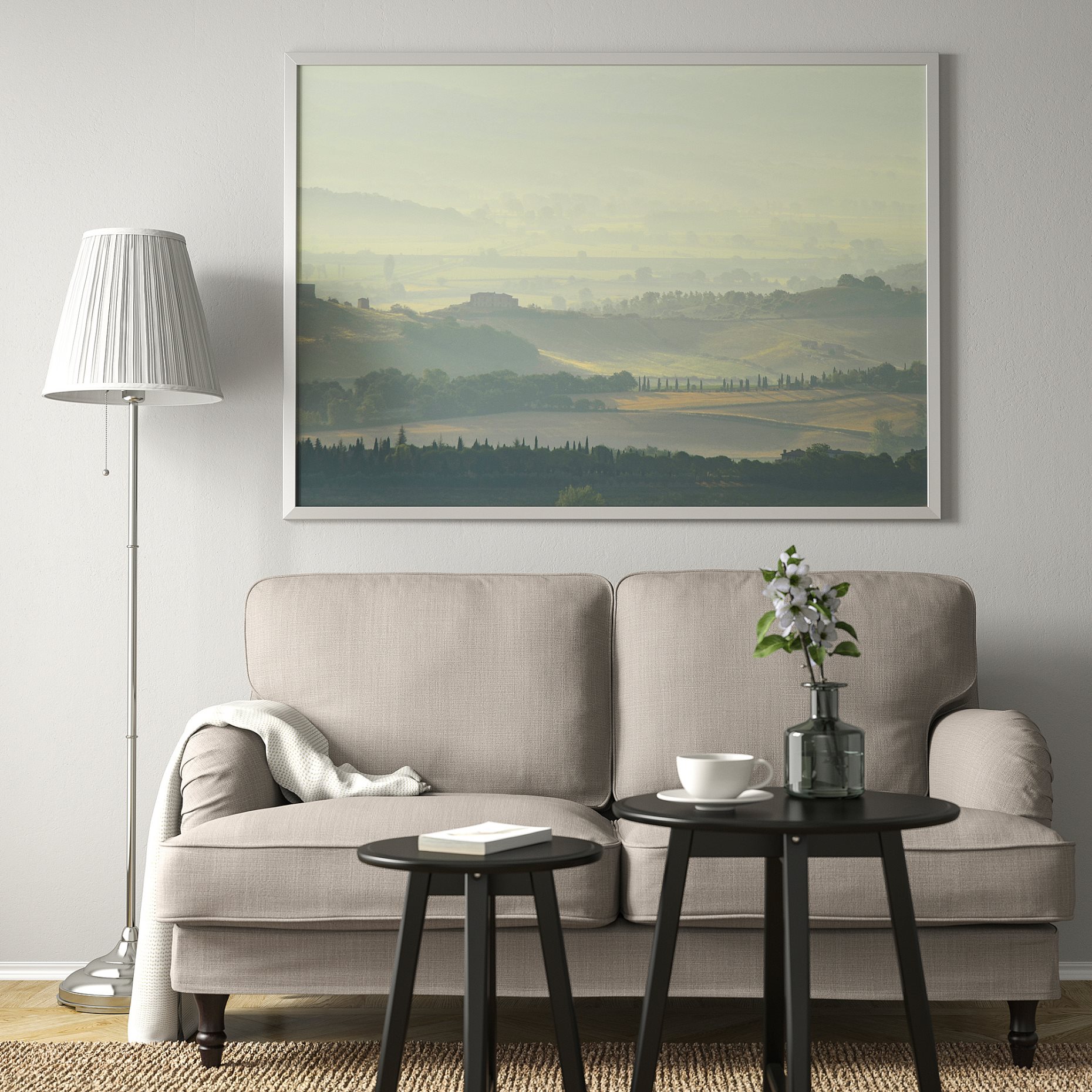BJÖRKSTA, picture with frame/Beautiful view, 140x100 cm, 794.716.05