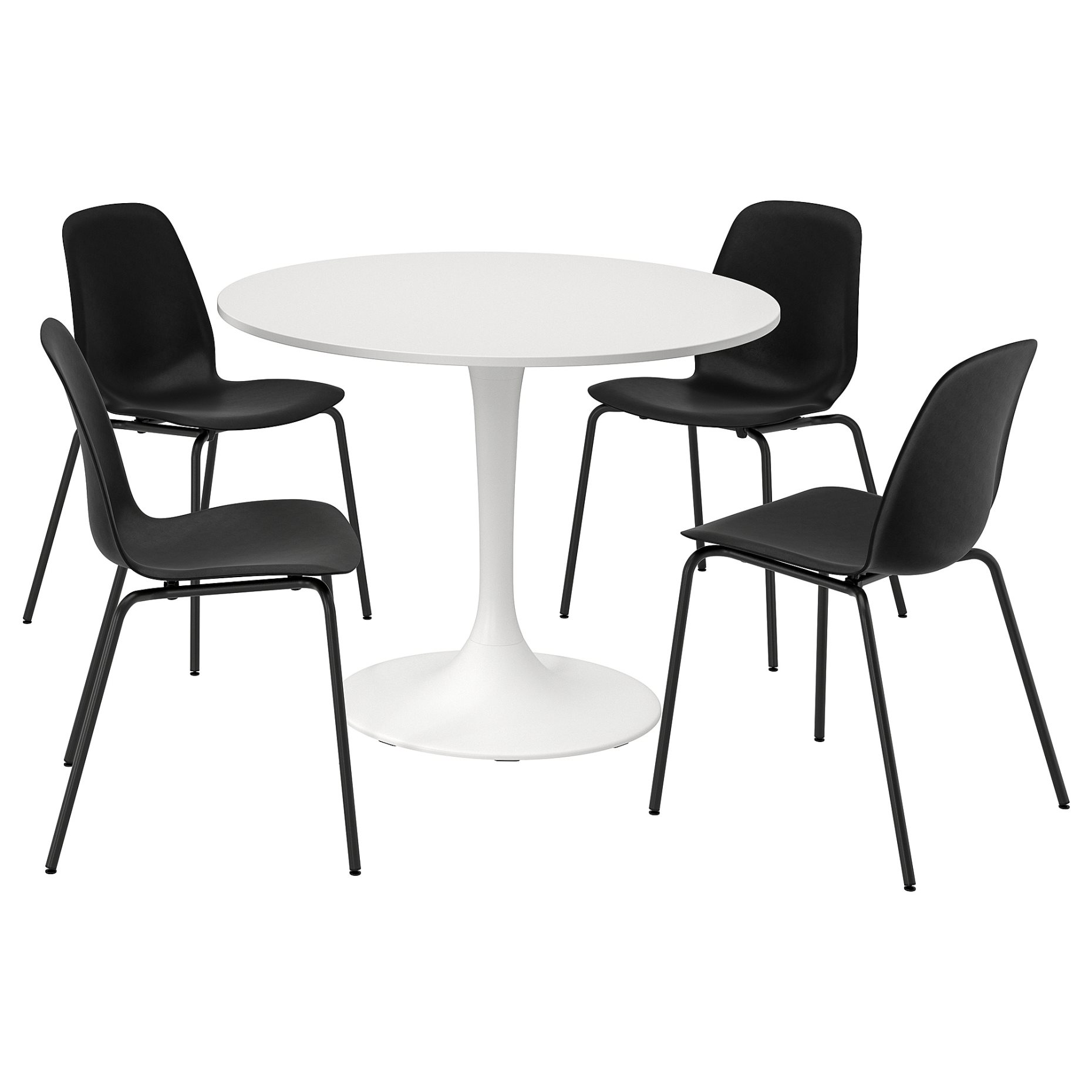 DOCKSTA/LIDAS, τραπέζι και 4 καρέκλες, 103 cm, 795.090.62