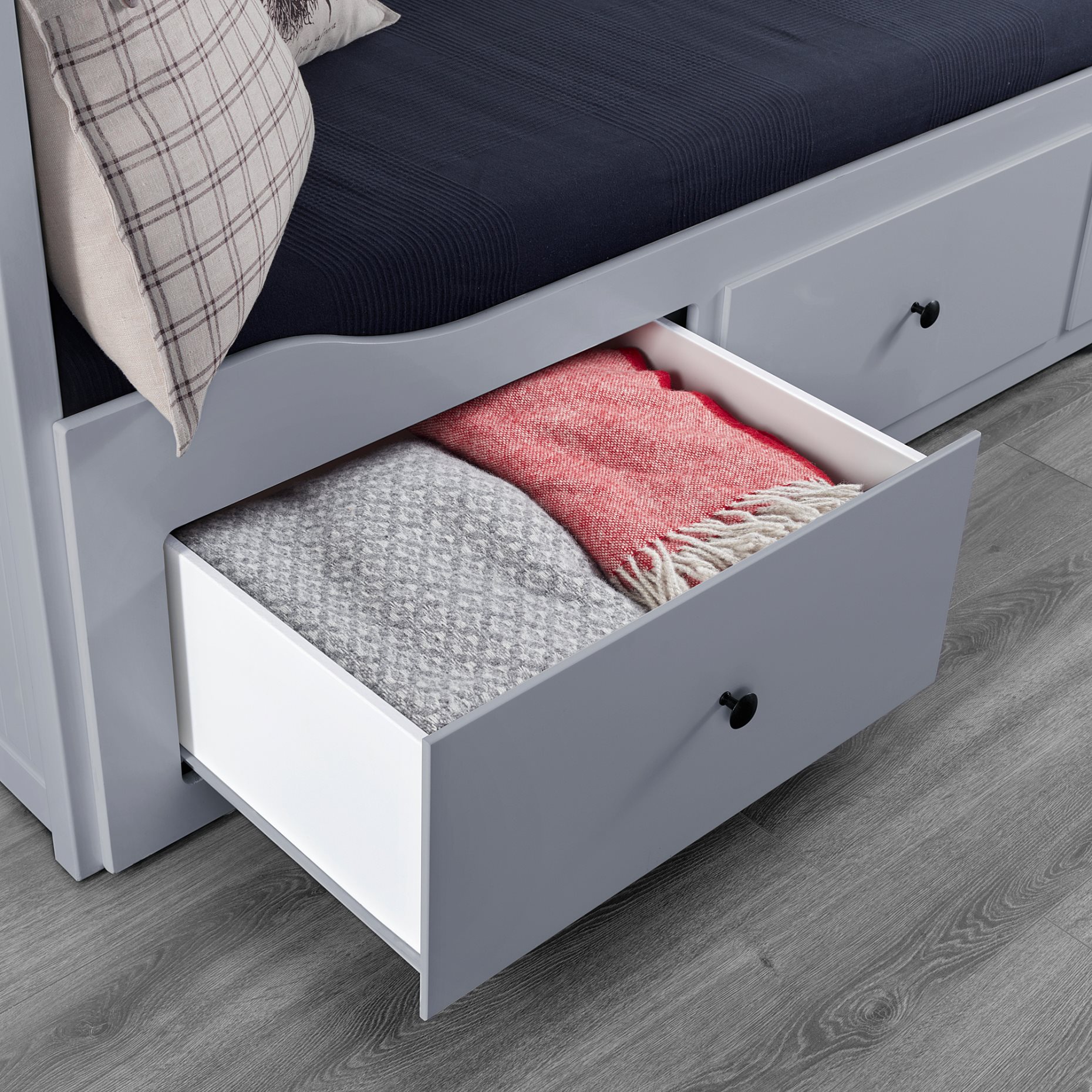 HEMNES, day-bed with 3 drawers/2 mattresses, 80x200 cm, 795.214.79