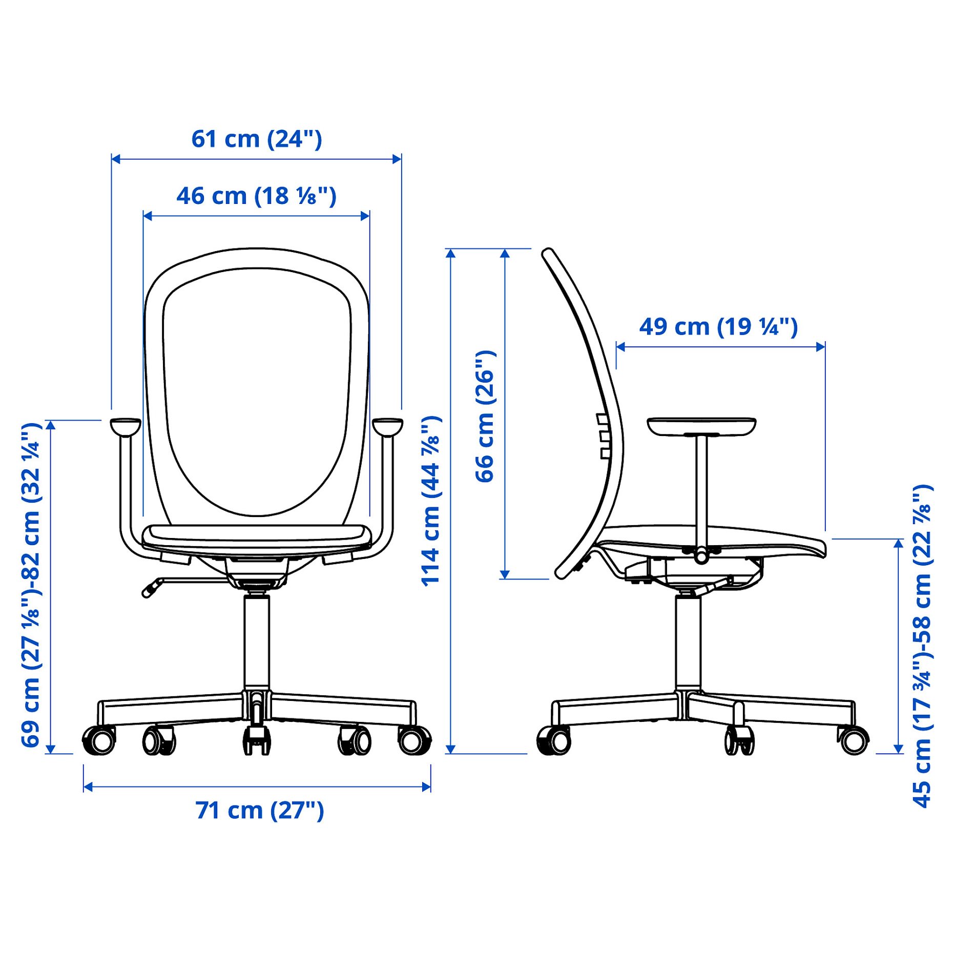 FLINTAN, office chair with armrests, 795.728.45