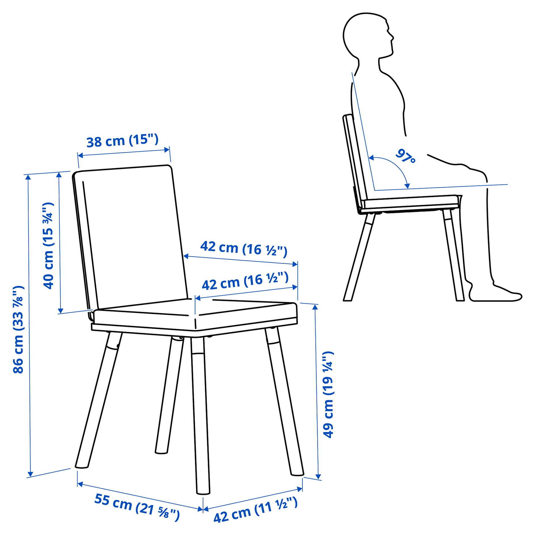 TONSTAD/TONSTAD, table and 4 chairs, 140/196x85 cm, 795.967.14
