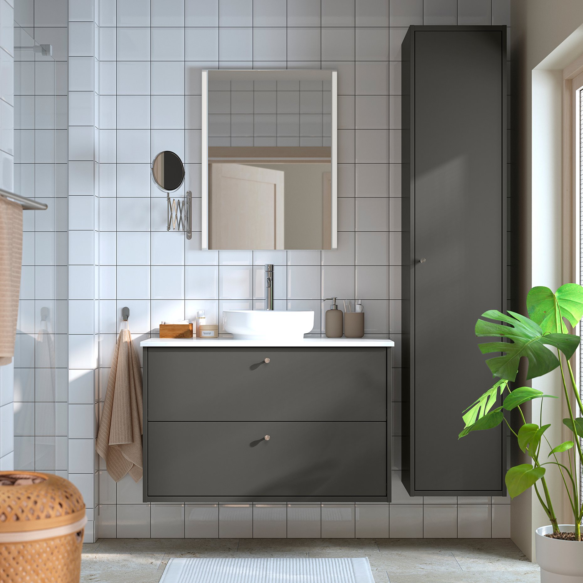 HAVBÄCK/VINDEL, wash-stand with drawers/wash-basin, 102x49x77 cm, 796.224.64