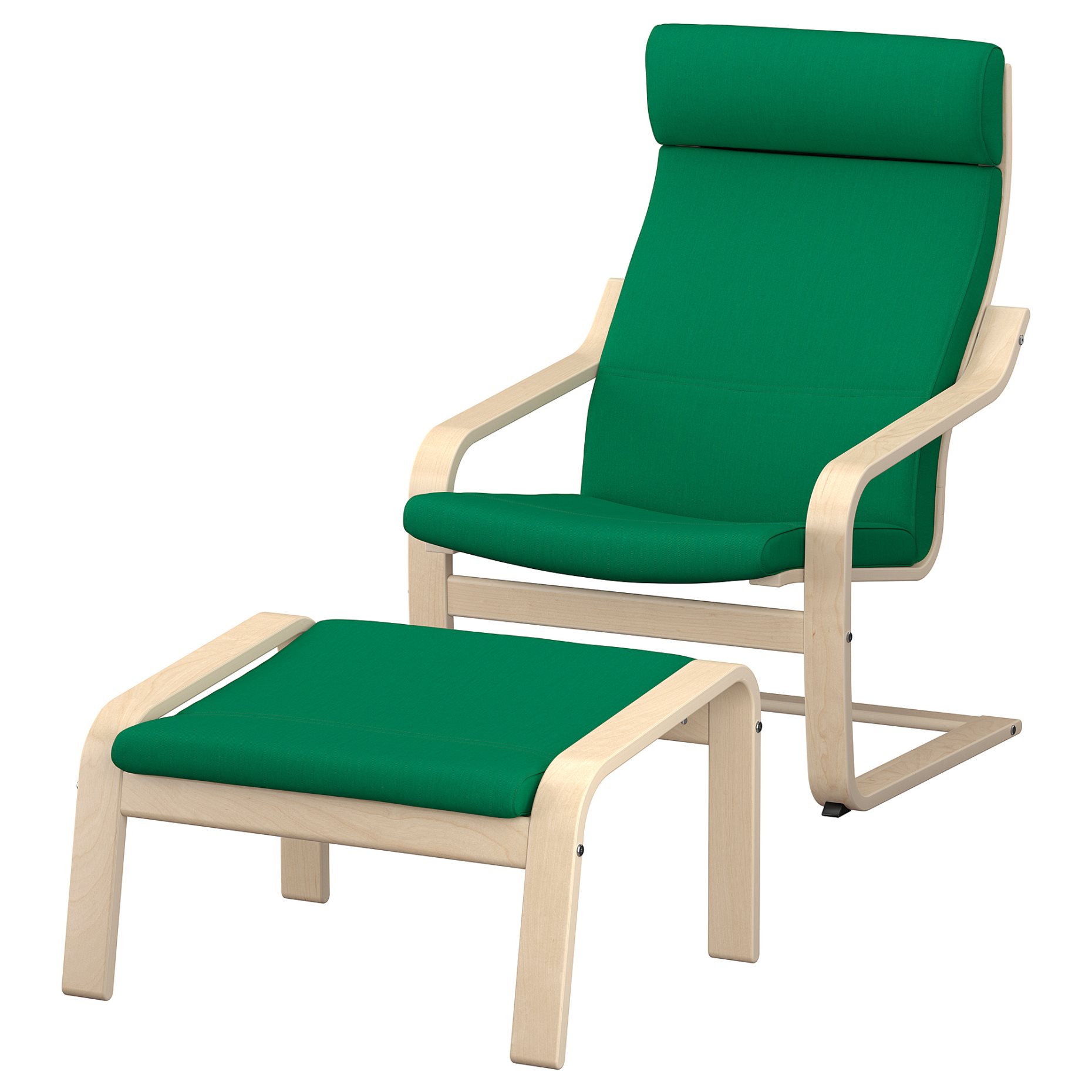 POÄNG, armchair and footstool, 796.254.72