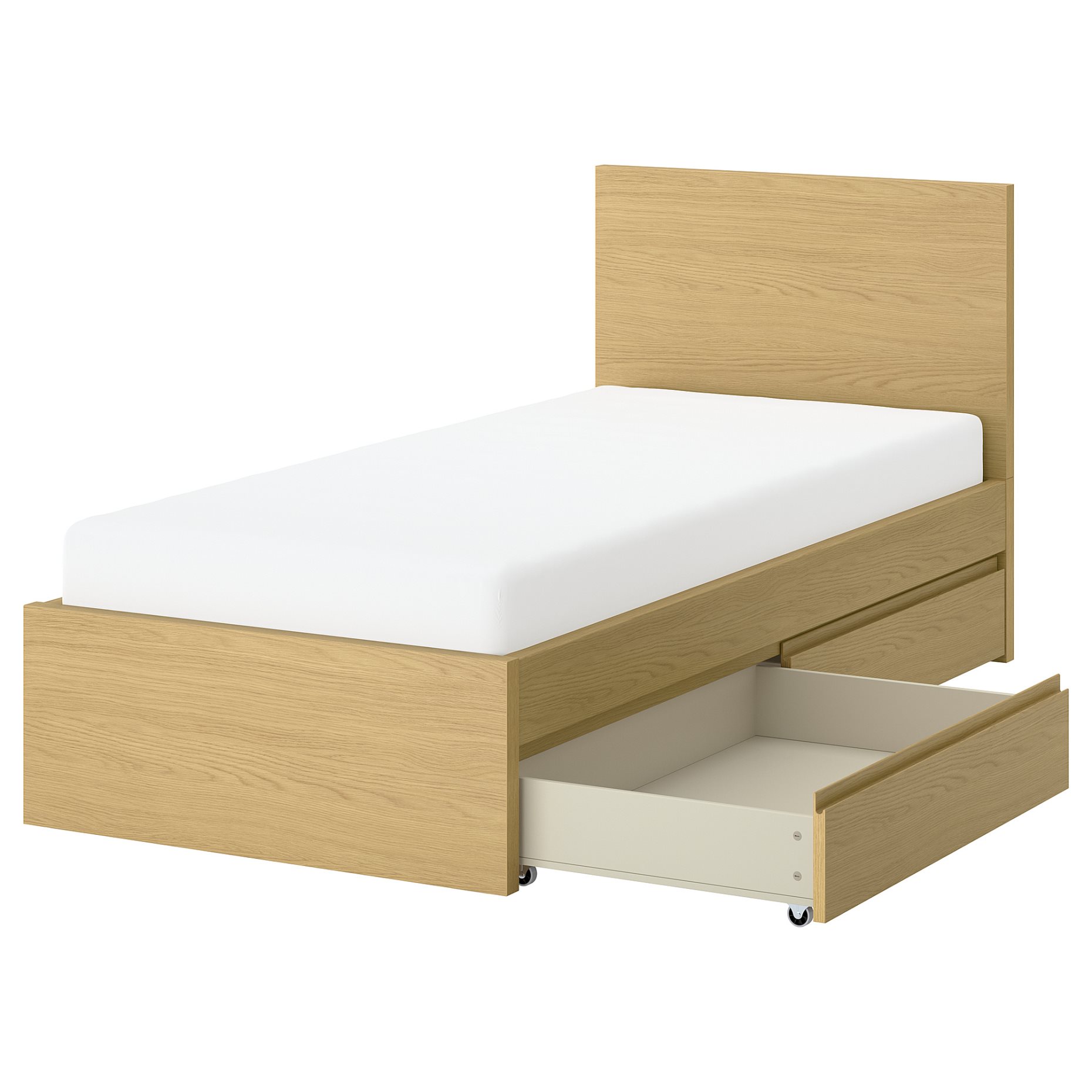 STORKLINTA, bed frame with 2 storage boxes, 90x200 cm, 796.283.62