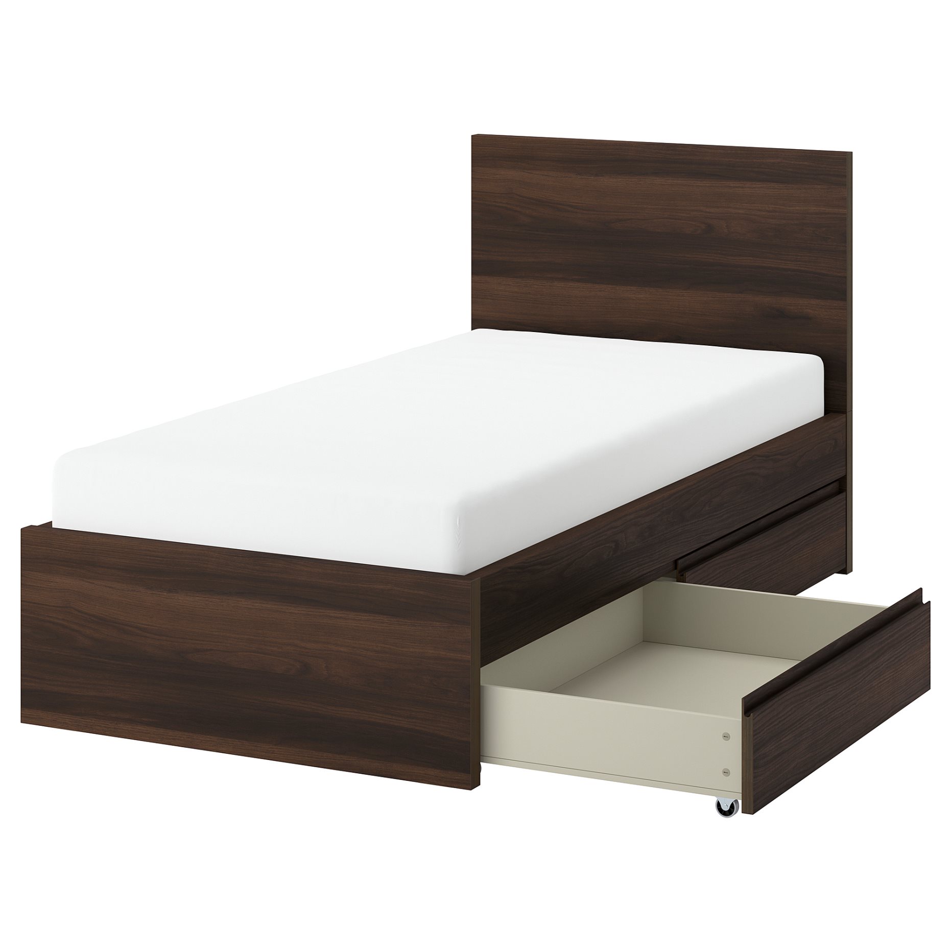 STORKLINTA, bed frame with 2 storage boxes, 90x200 cm, 796.288.90